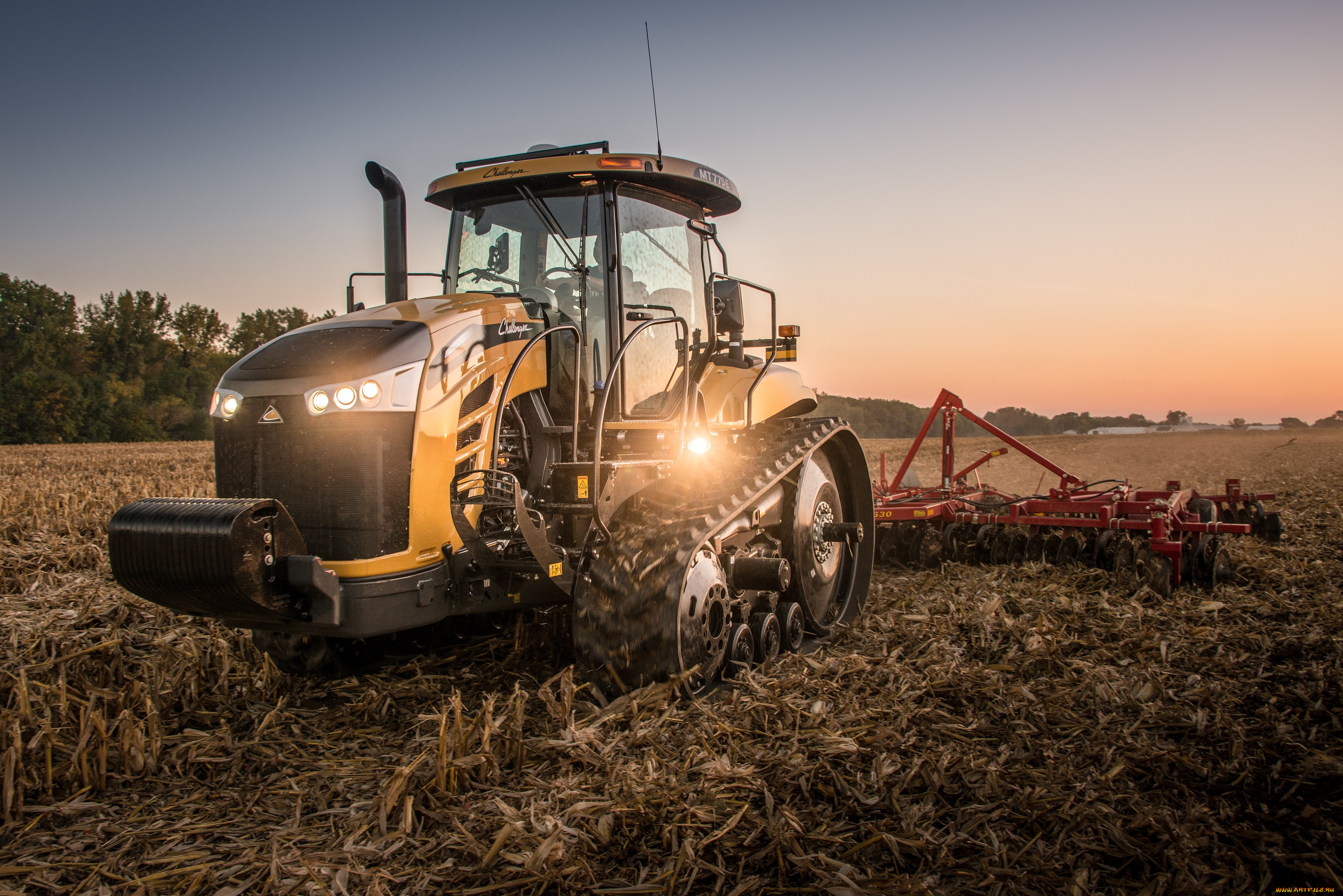 техника, тракторы, на, гусенецах, challenger