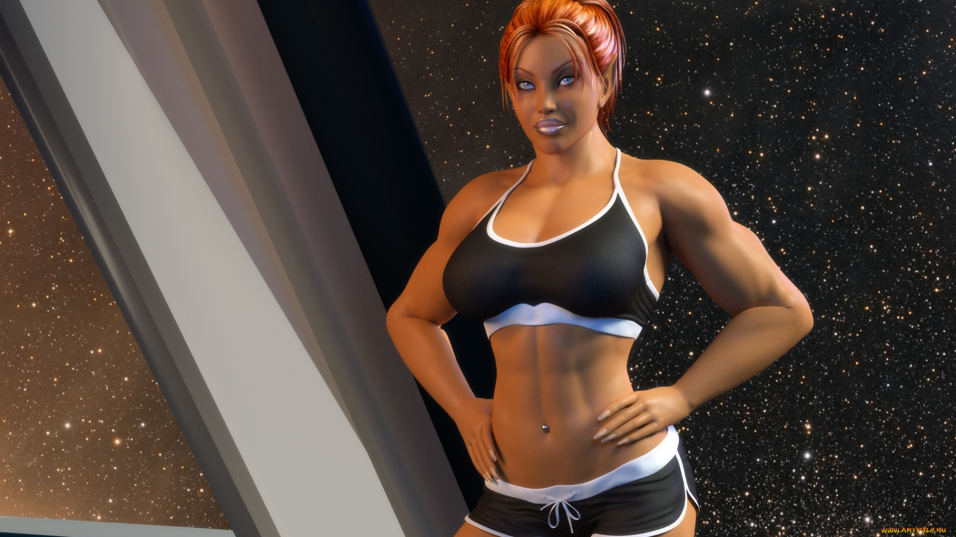 3д, графика, люди, , people, девушка, взгляд, фон