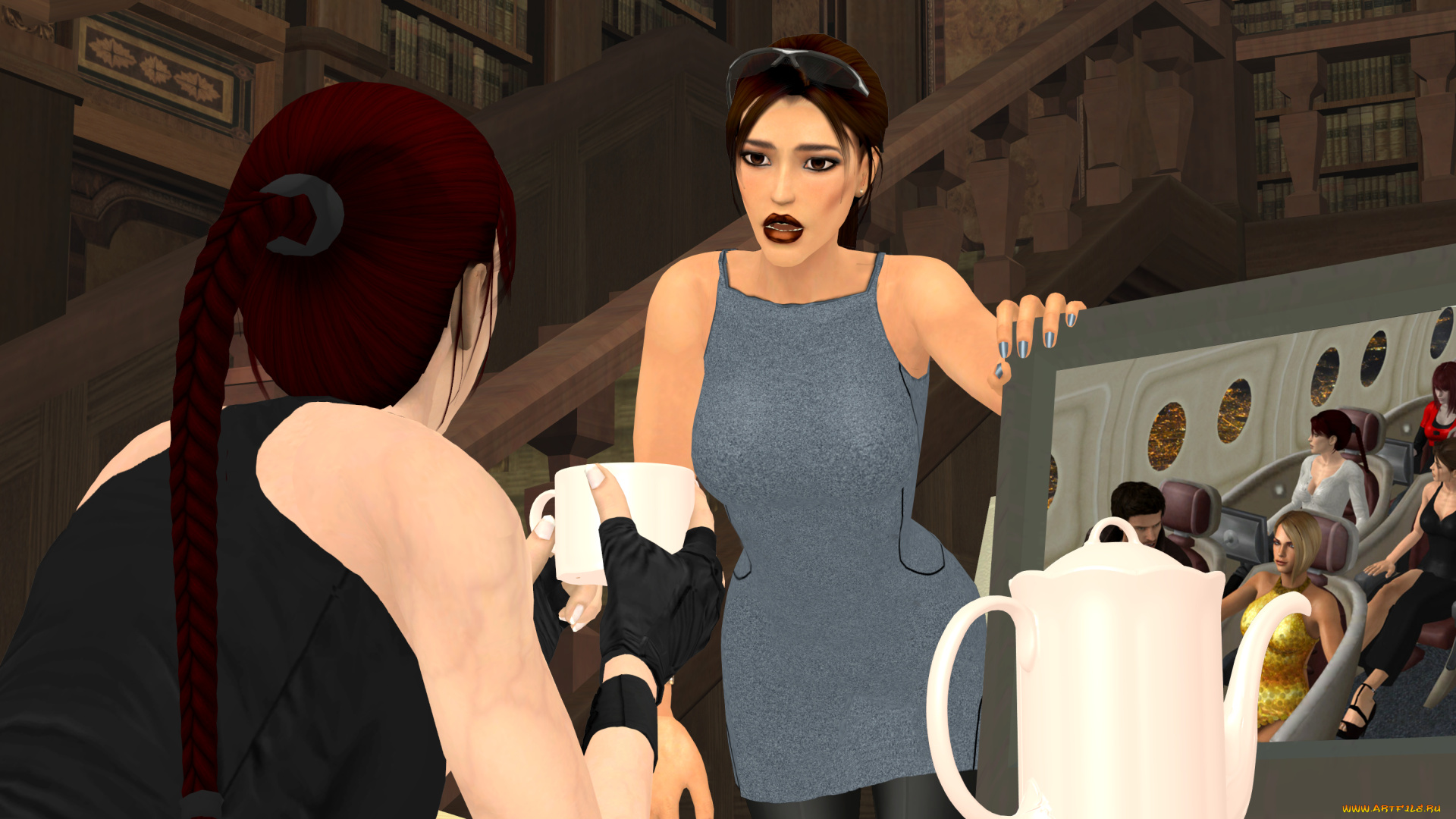 3д, графика, люди, , people, фон, взгляд, девушки