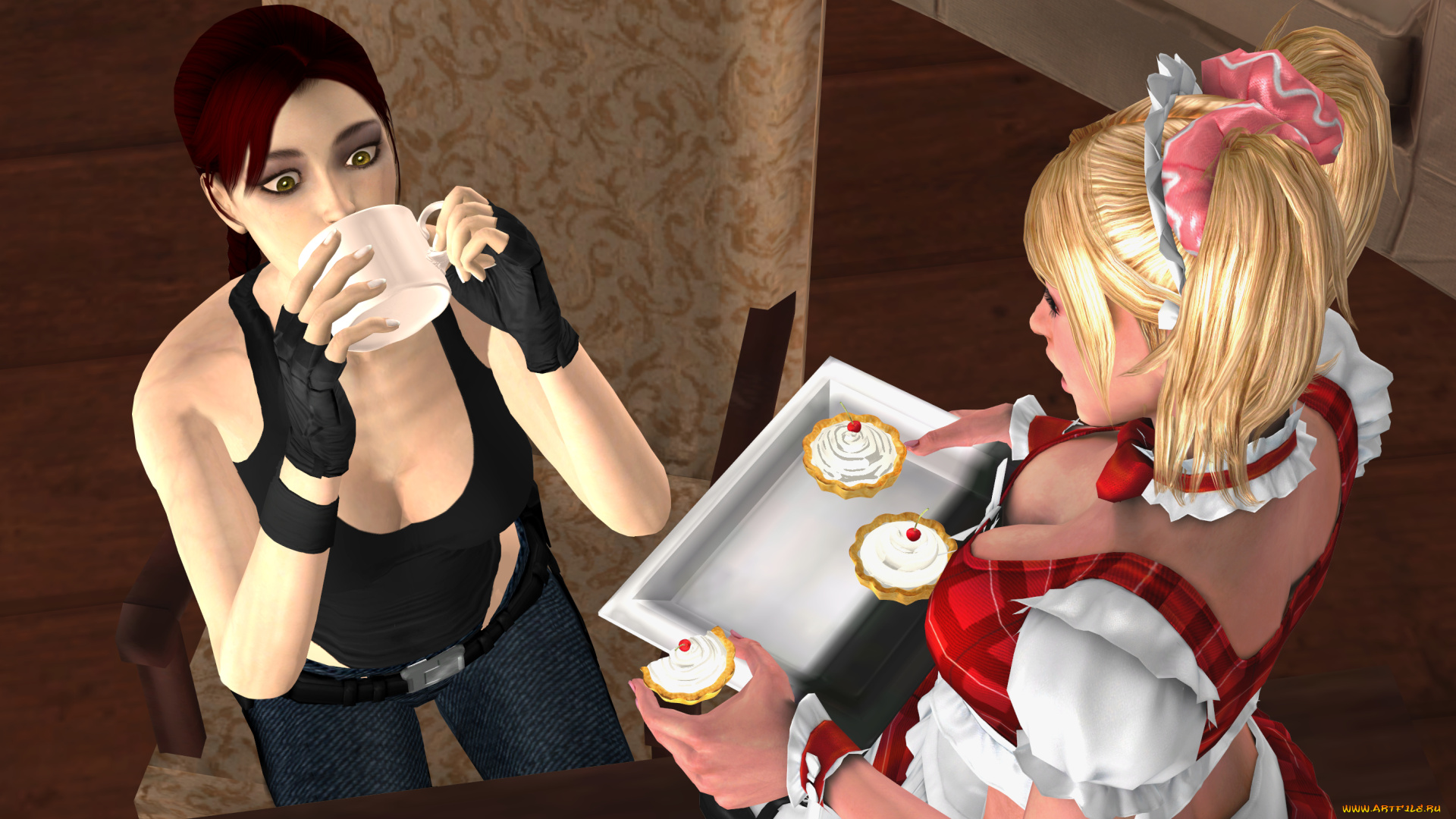 3д, графика, люди, , people, фон, взгляд, девушки