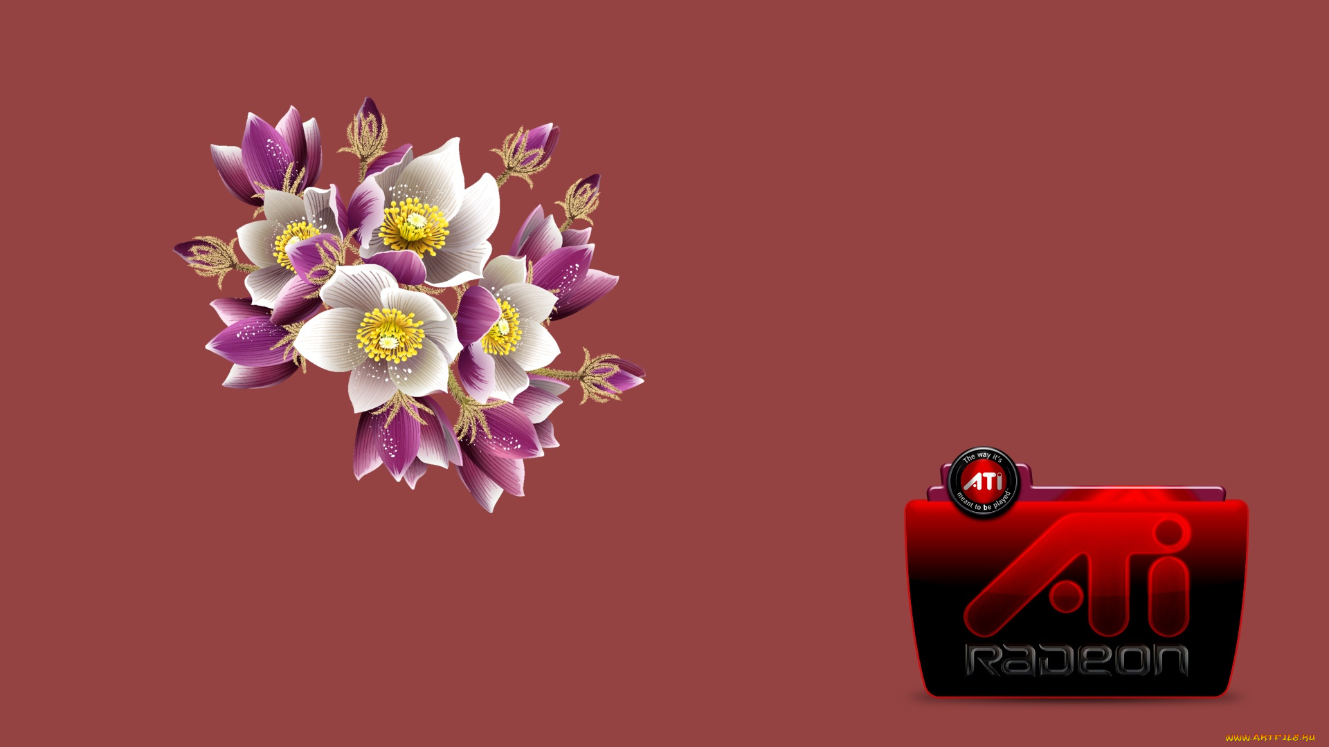 компьютеры, ati, логотип, фон
