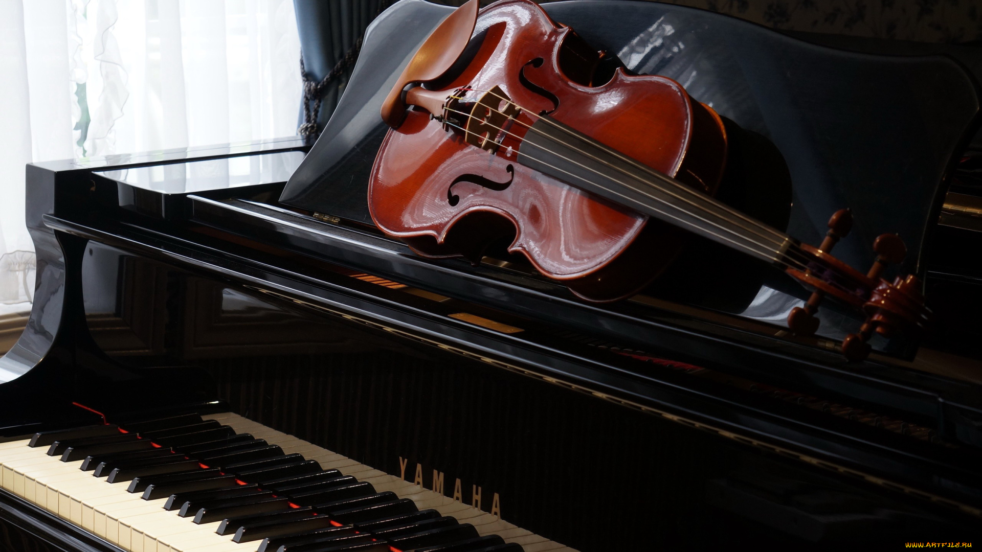 музыка, -музыкальные, инструменты, скрипка, пианино
