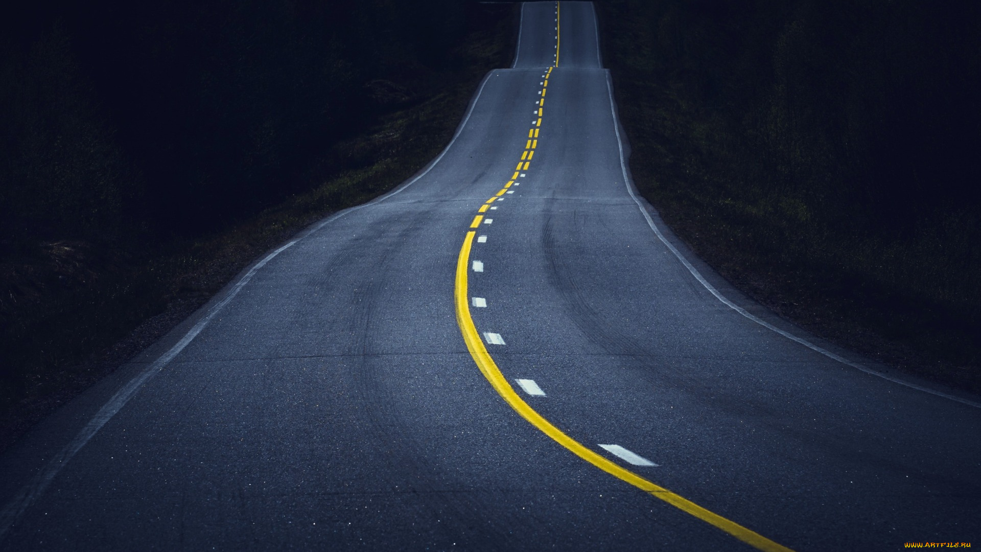 природа, дороги, дорога, мрак