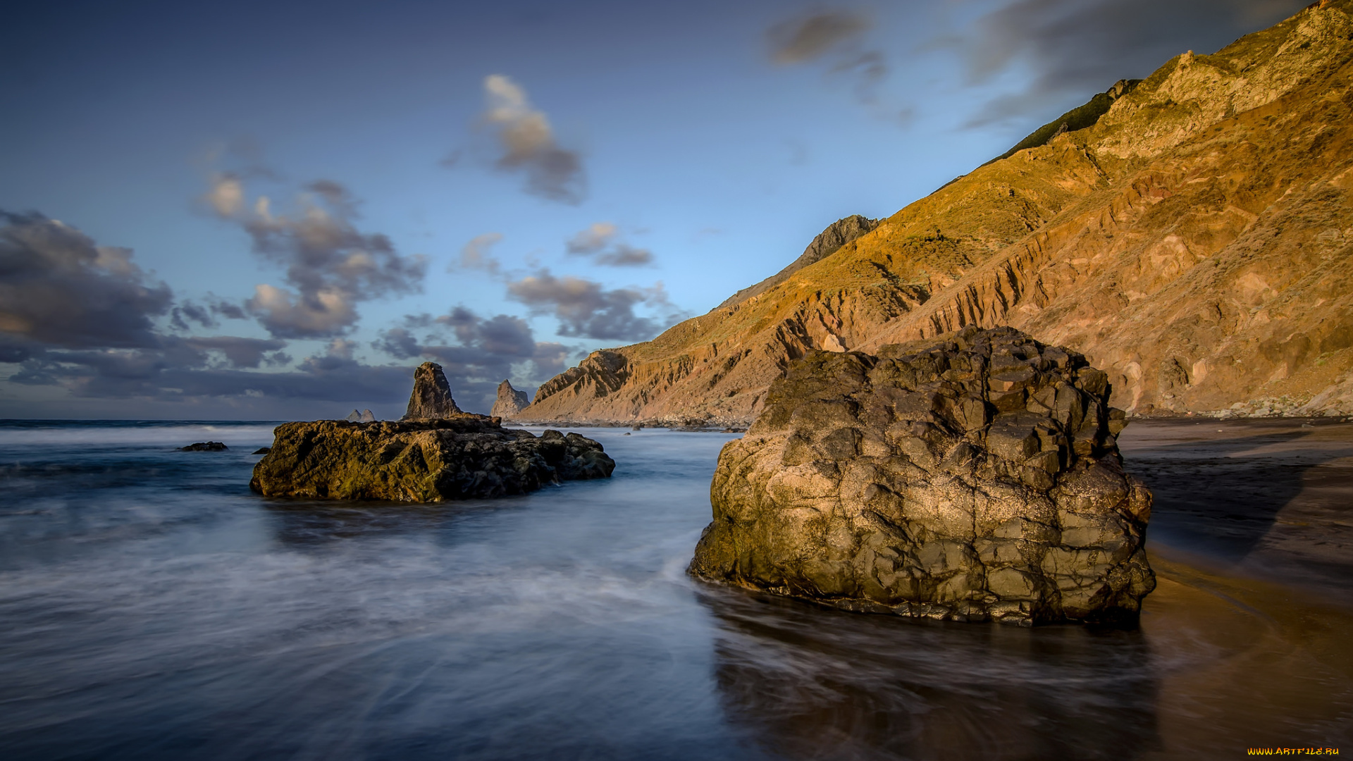 природа, побережье, простор