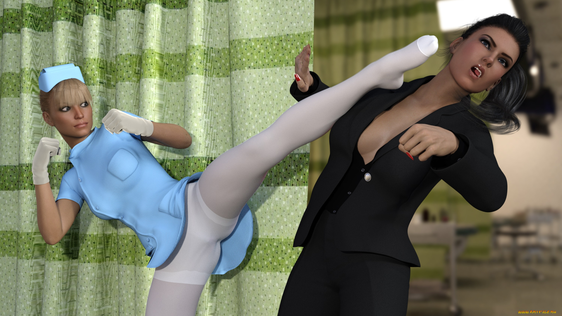 she, wolf, 3д, графика, фантазия, , fantasy, взгляд, девушки, фон