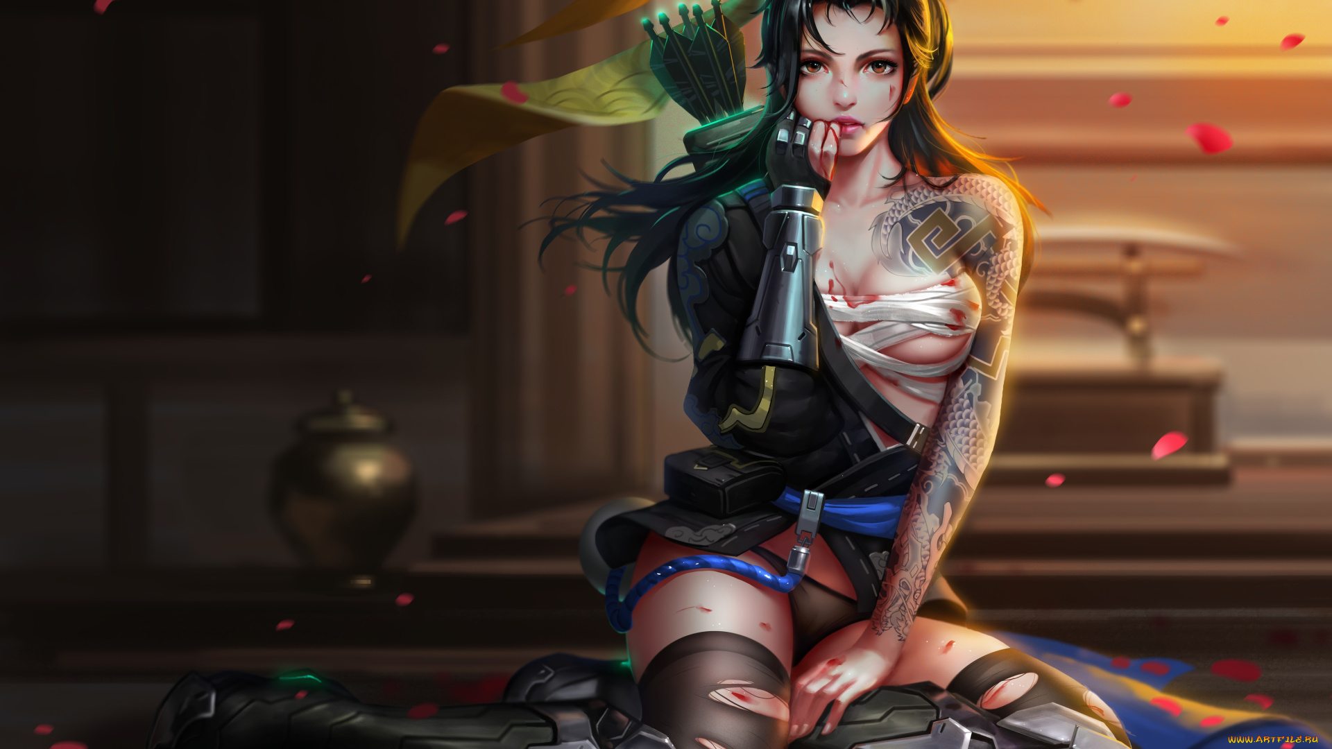 видео, игры, overwatch, hanzo