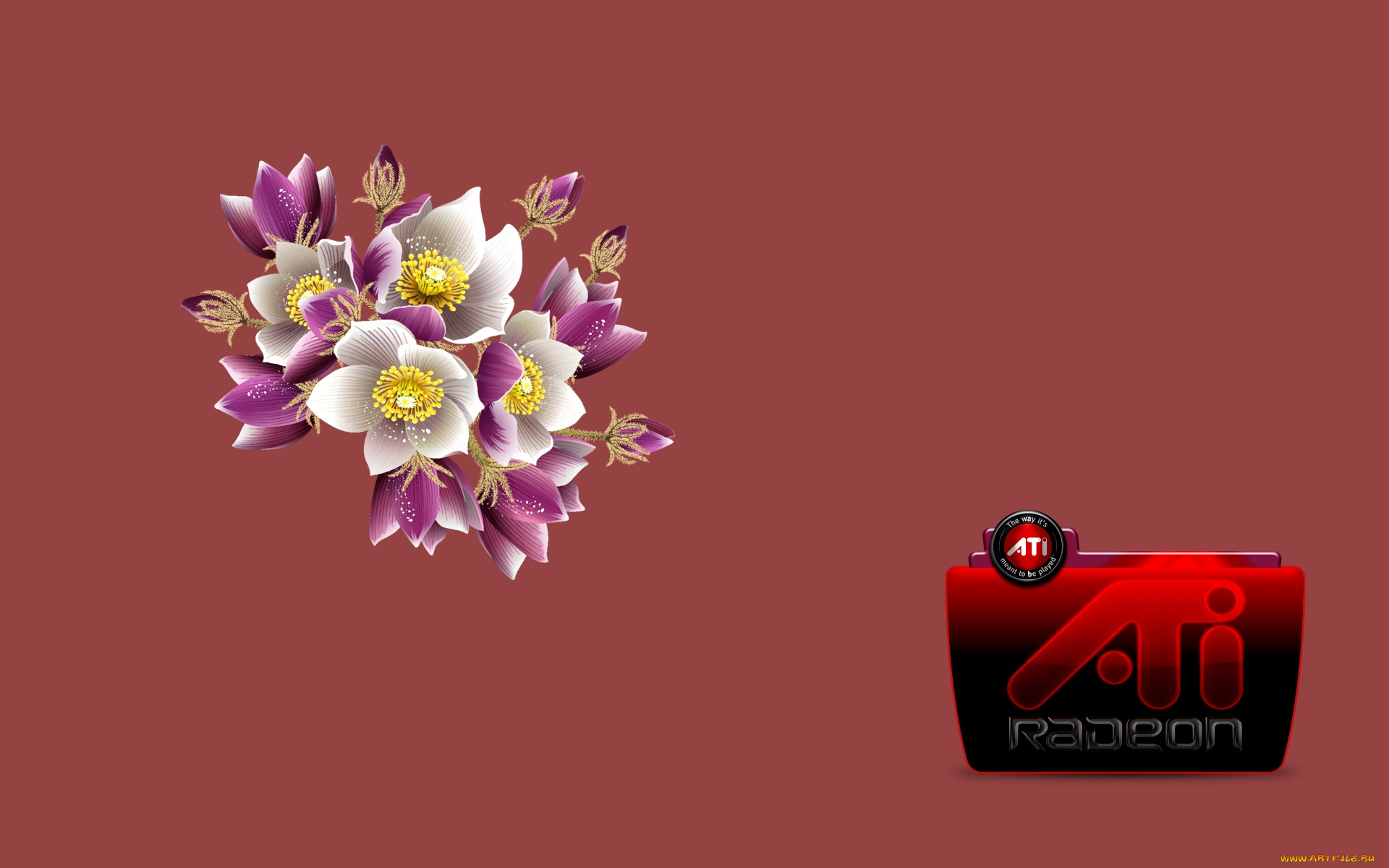 компьютеры, ati, логотип, фон