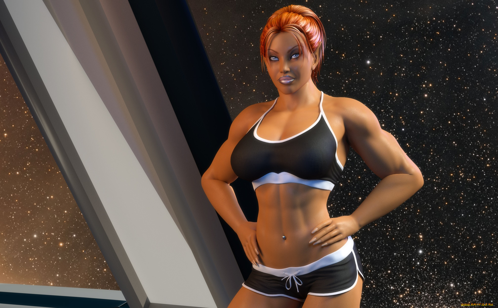 3д, графика, люди, , people, девушка, взгляд, фон