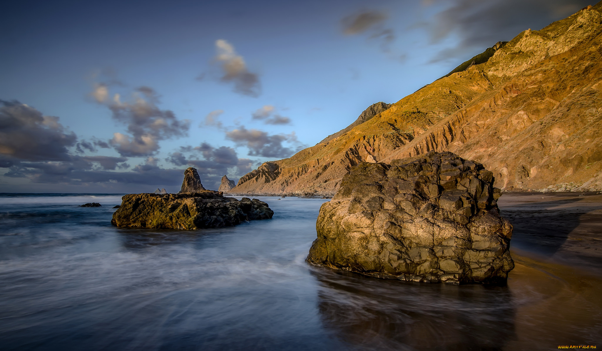 природа, побережье, простор