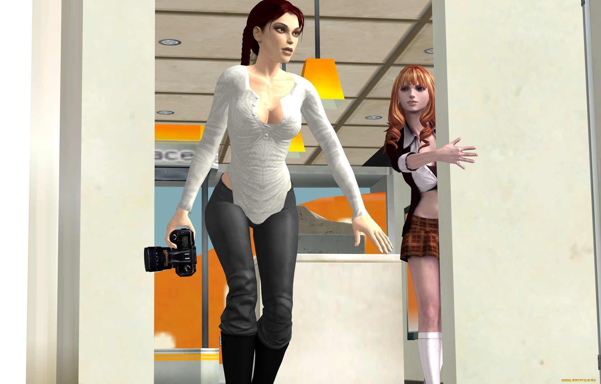 3д, графика, люди, , people, взгляд, фон, девушки