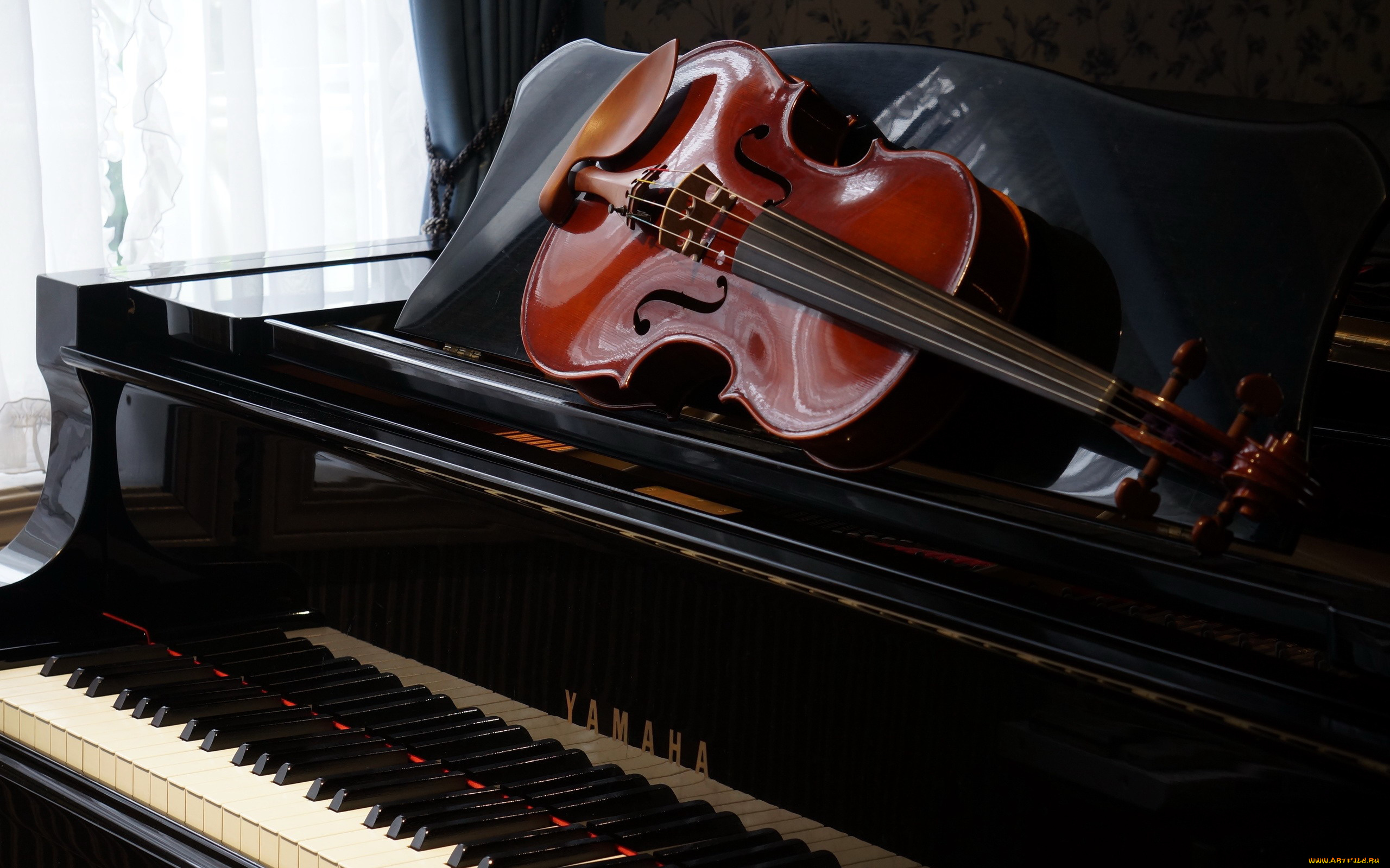 музыка, -музыкальные, инструменты, скрипка, пианино