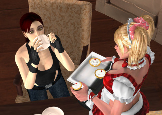 Картинка 3д+графика люди+ people фон взгляд девушки