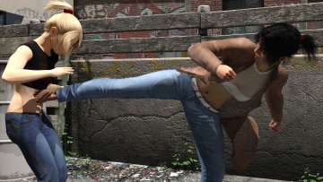 Картинка 3д+графика люди+ people девушки фон взгляд