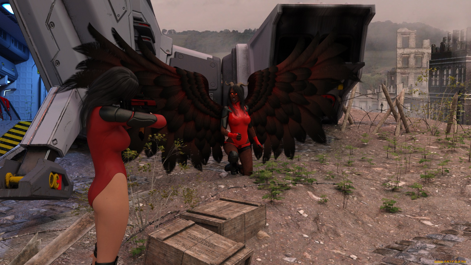 3д, графика, фантазия, , fantasy, фон, взгляд, девушка