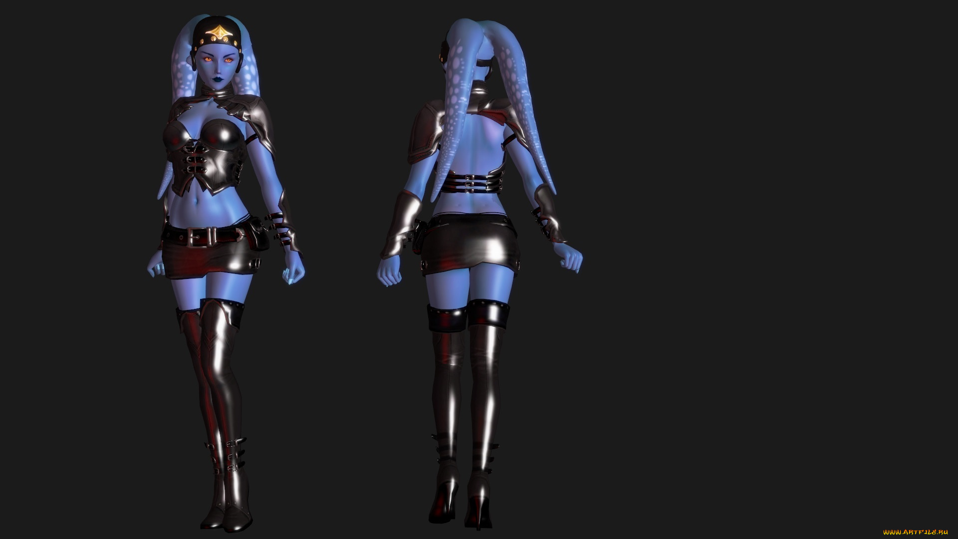 3д, графика, существа, , creatures, фон, взгляд, девушки