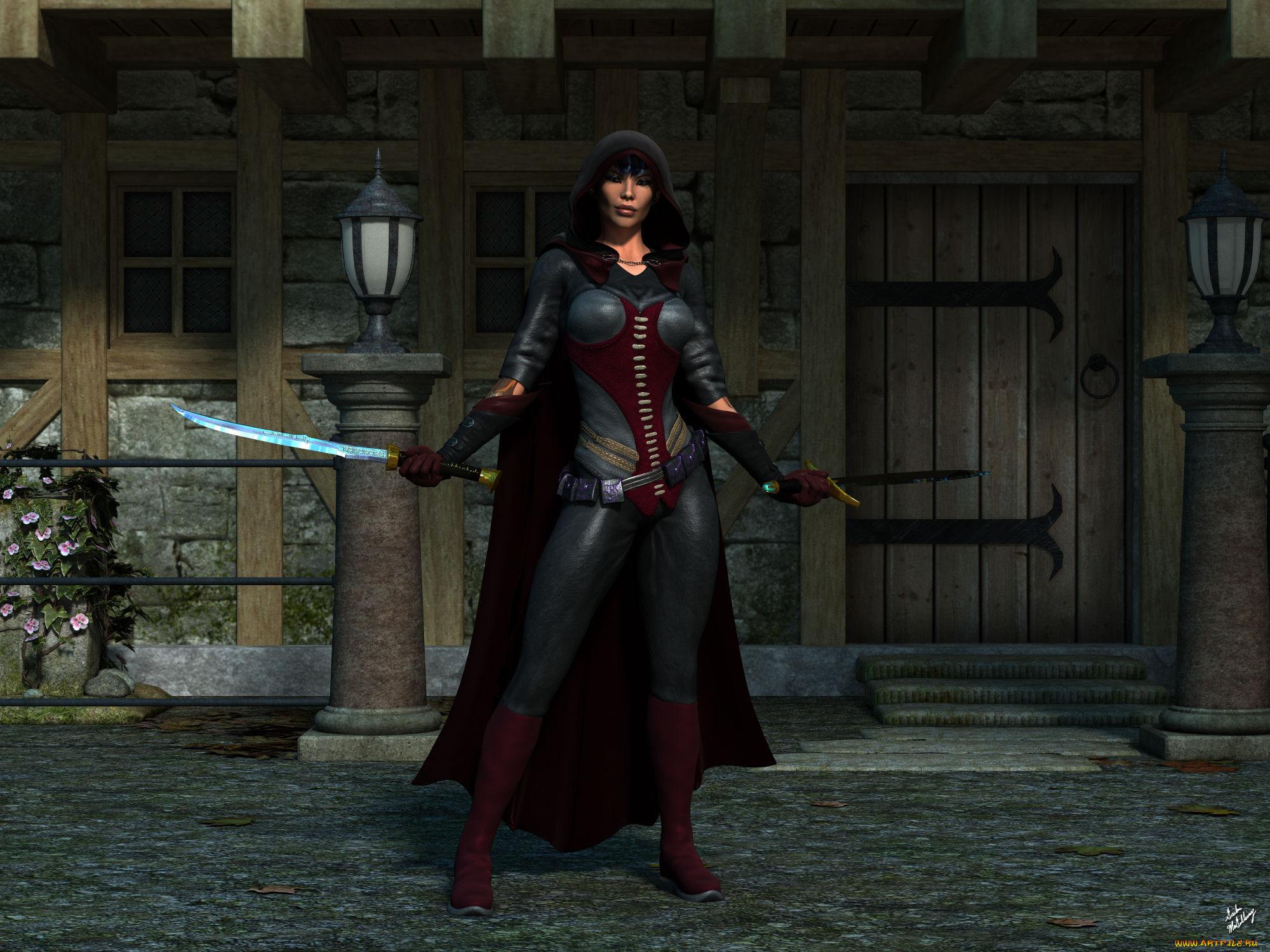 3д, графика, фантазия, , fantasy, фон, взгляд, девушка