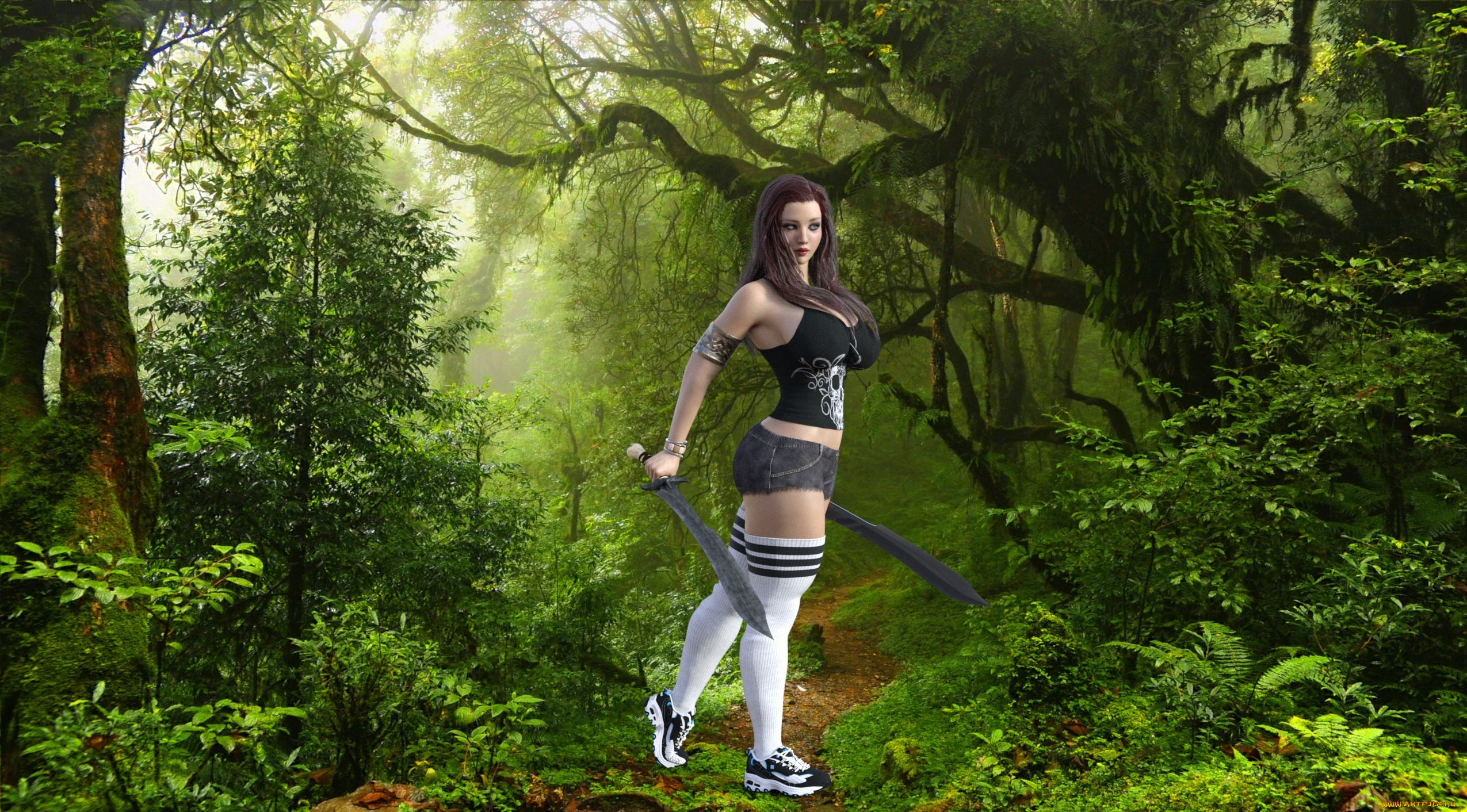 3д, графика, люди, , people, фон, взгляд, девушка