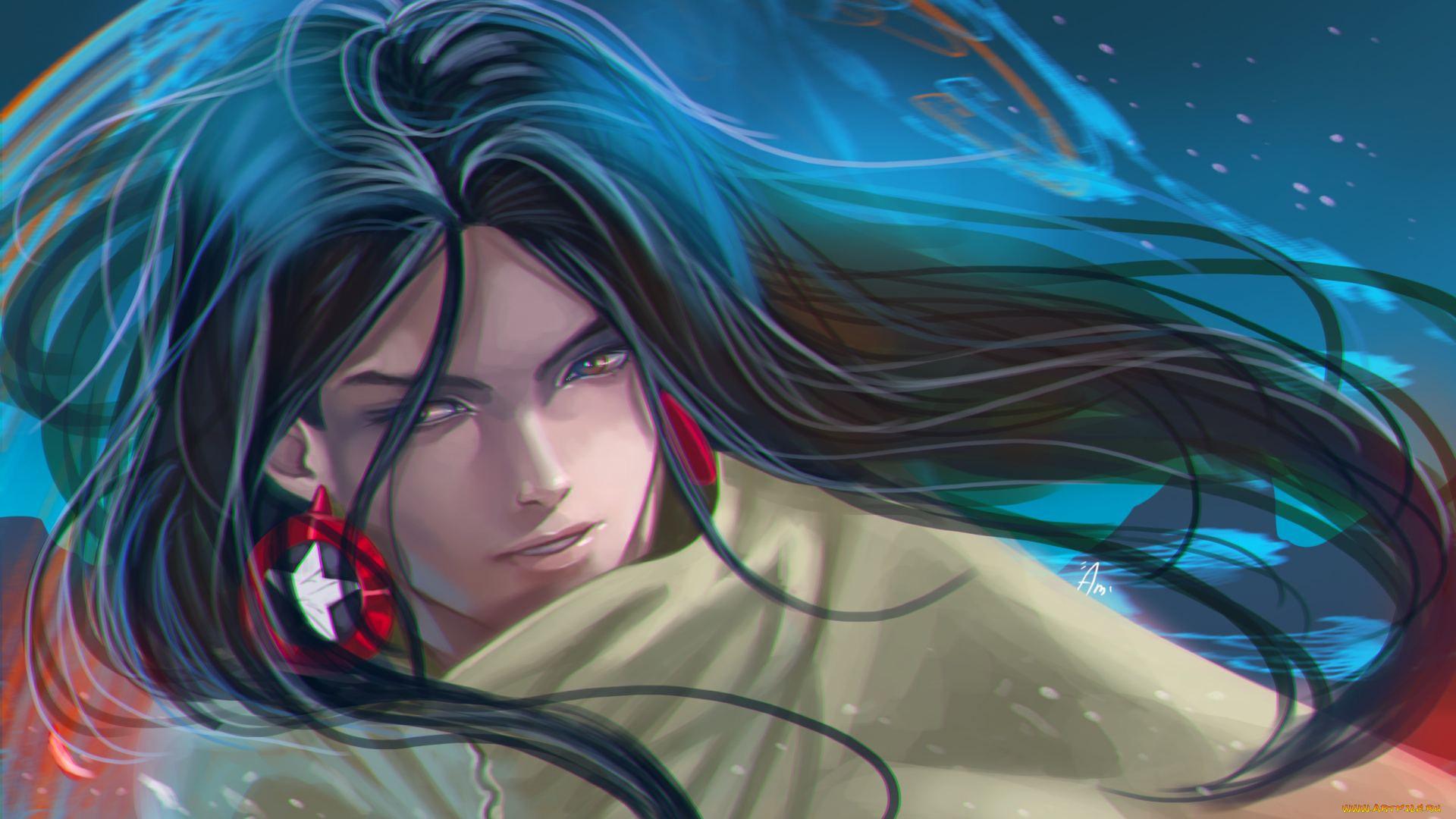 аниме, shaman, king, взгляд, фон