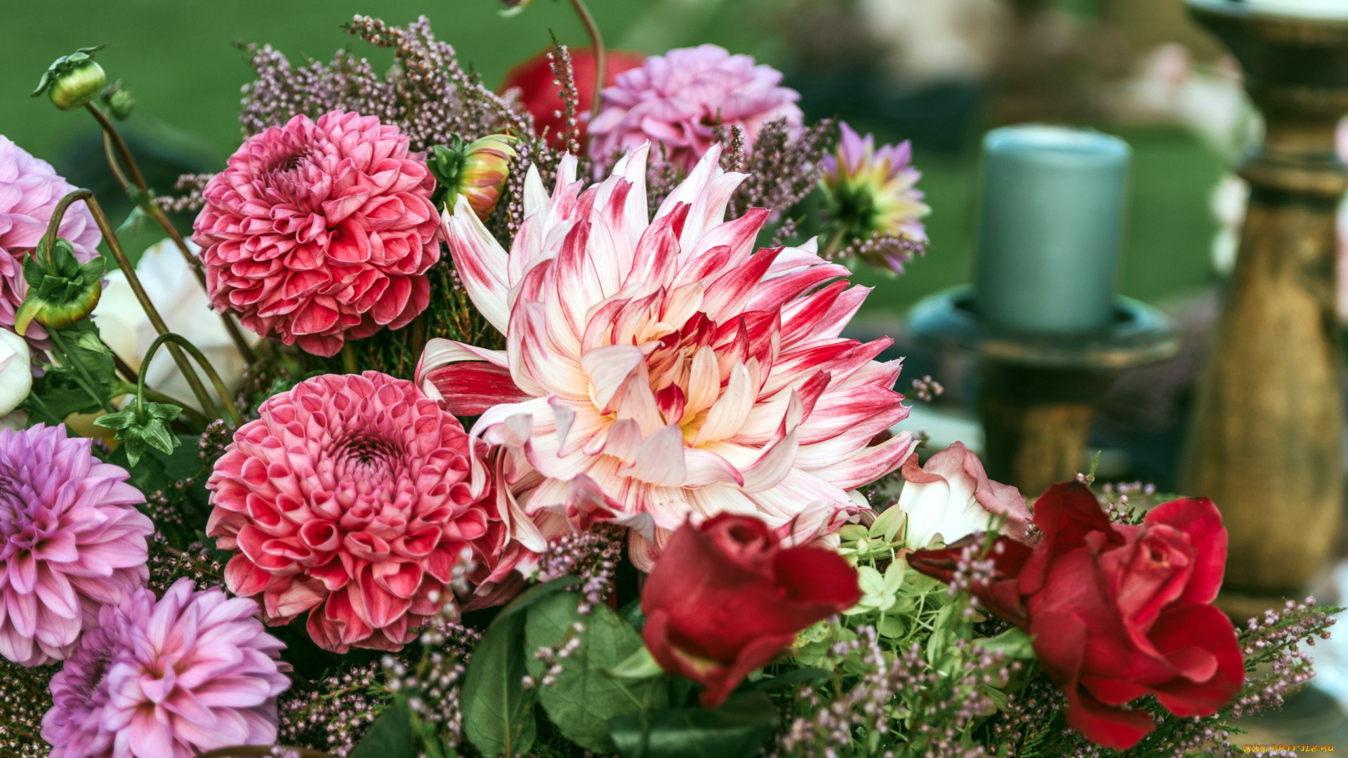 цветы, букеты, , композиции, георгины, розы