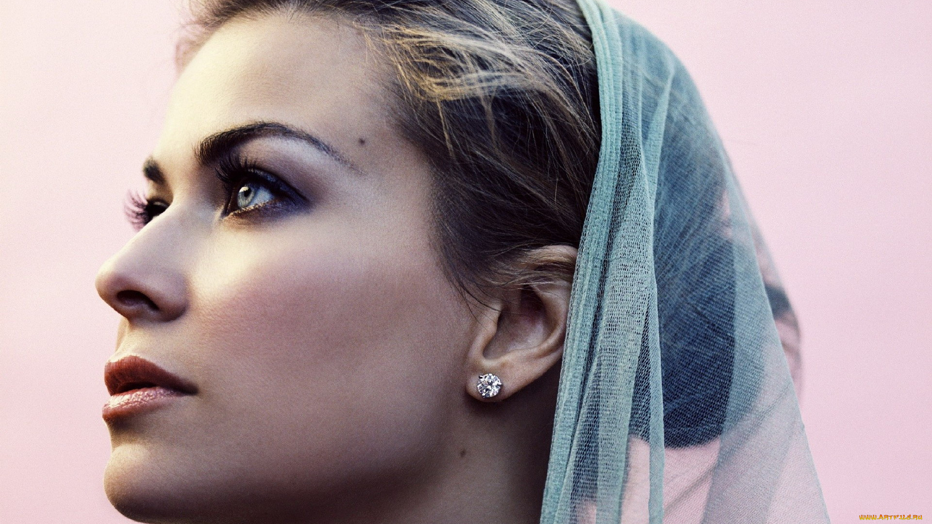 девушки, carmen, electra, блондинка, лицо, платок