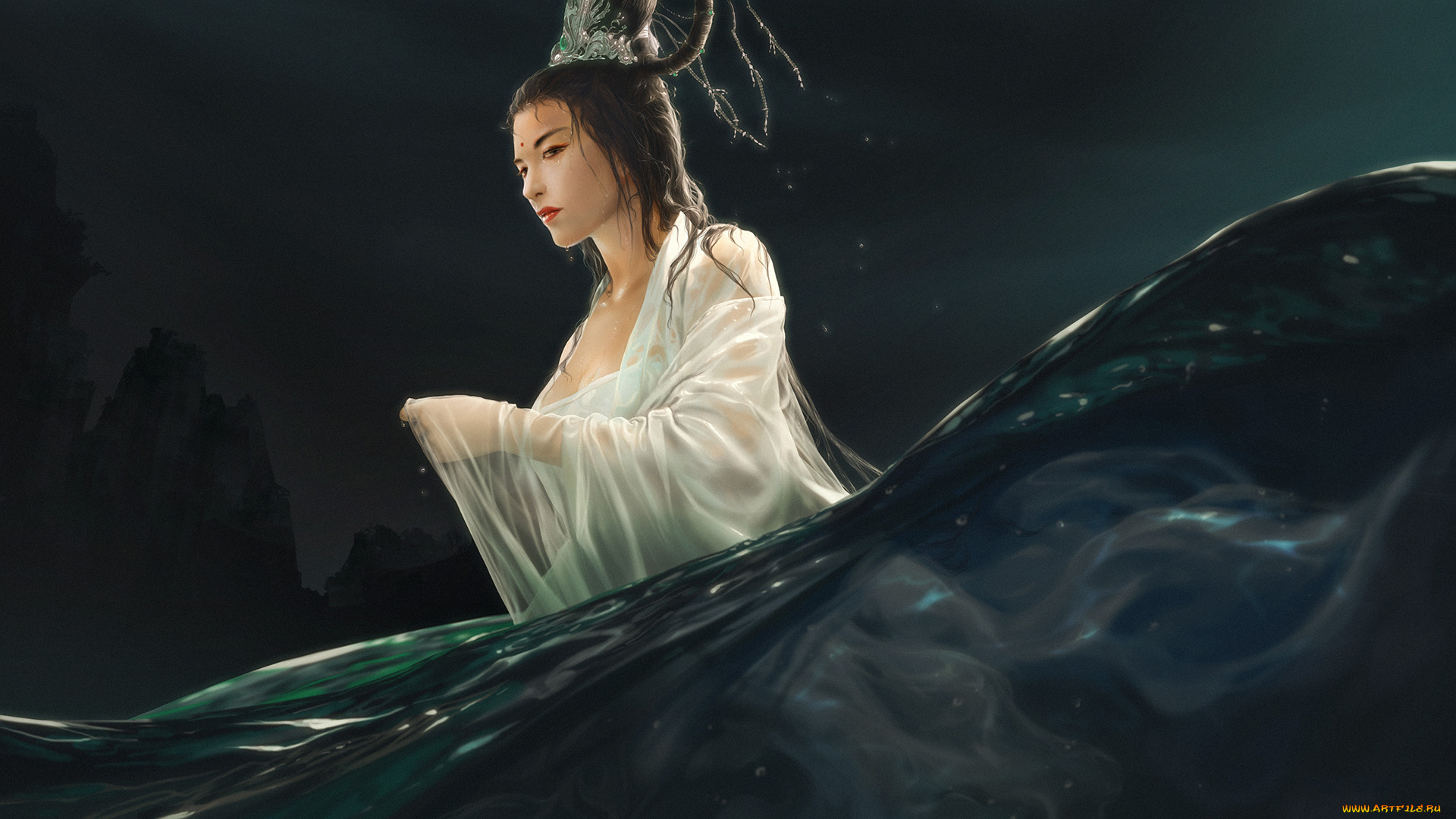 фэнтези, девушки, фон, девушка, взгляд