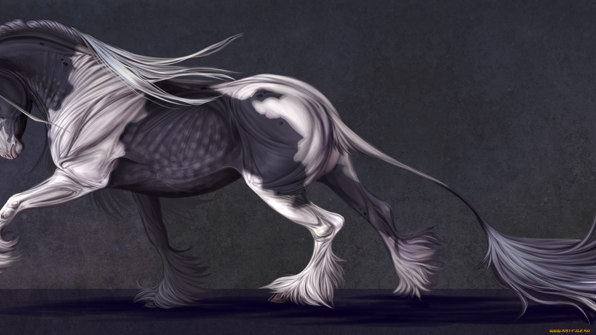 фэнтези, единороги, фон, единорог, конь