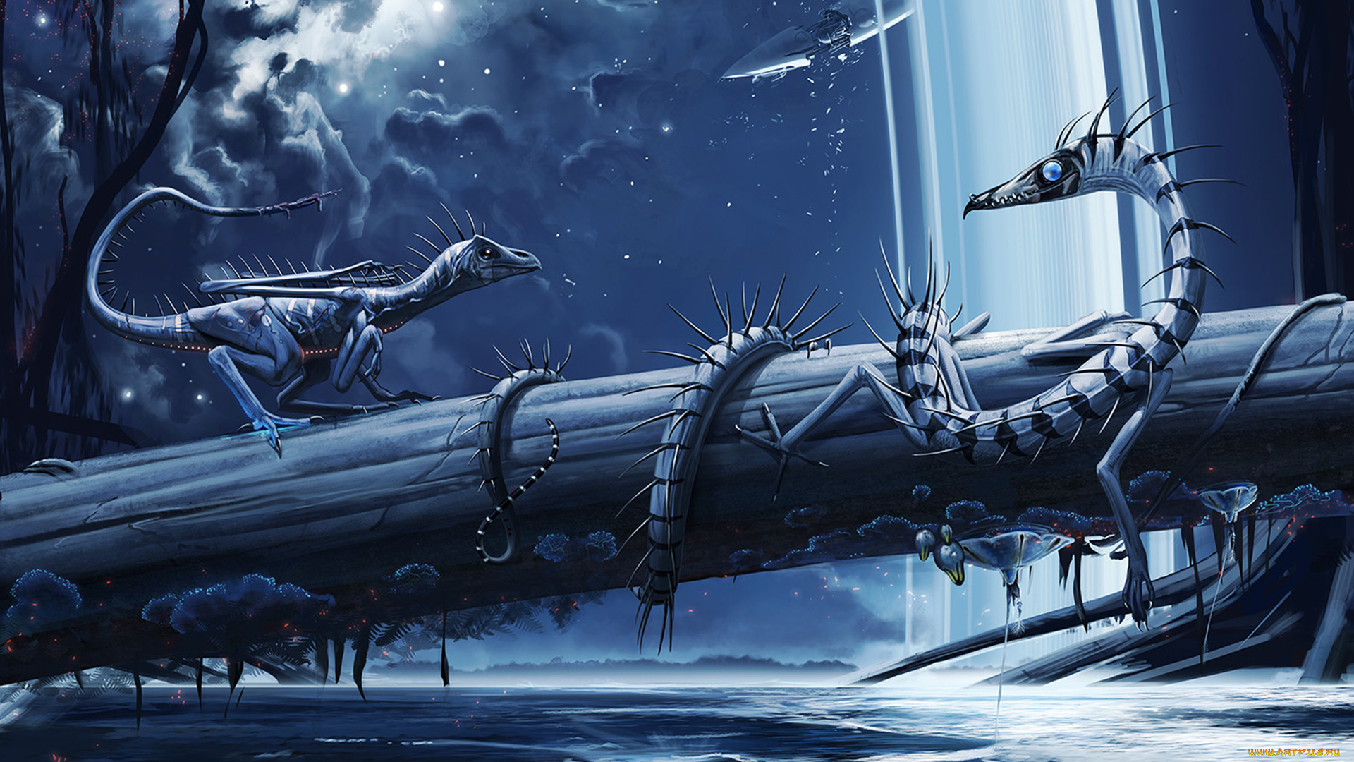 фэнтези, существа, alex, ries, монстр, существо, чудище, мир, космос