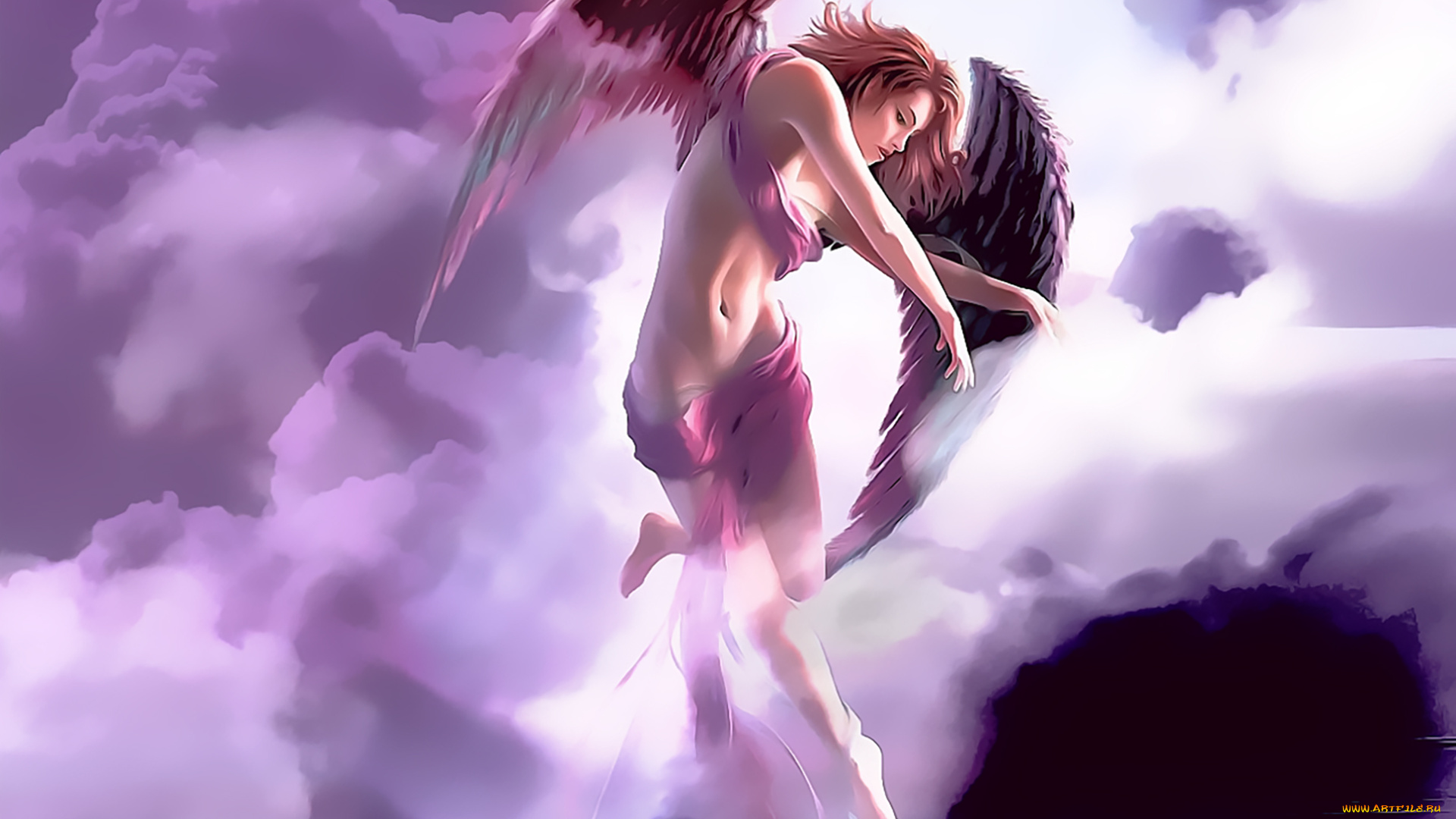 календари, фэнтези, calendar, облако, крылья, ангел, 2019