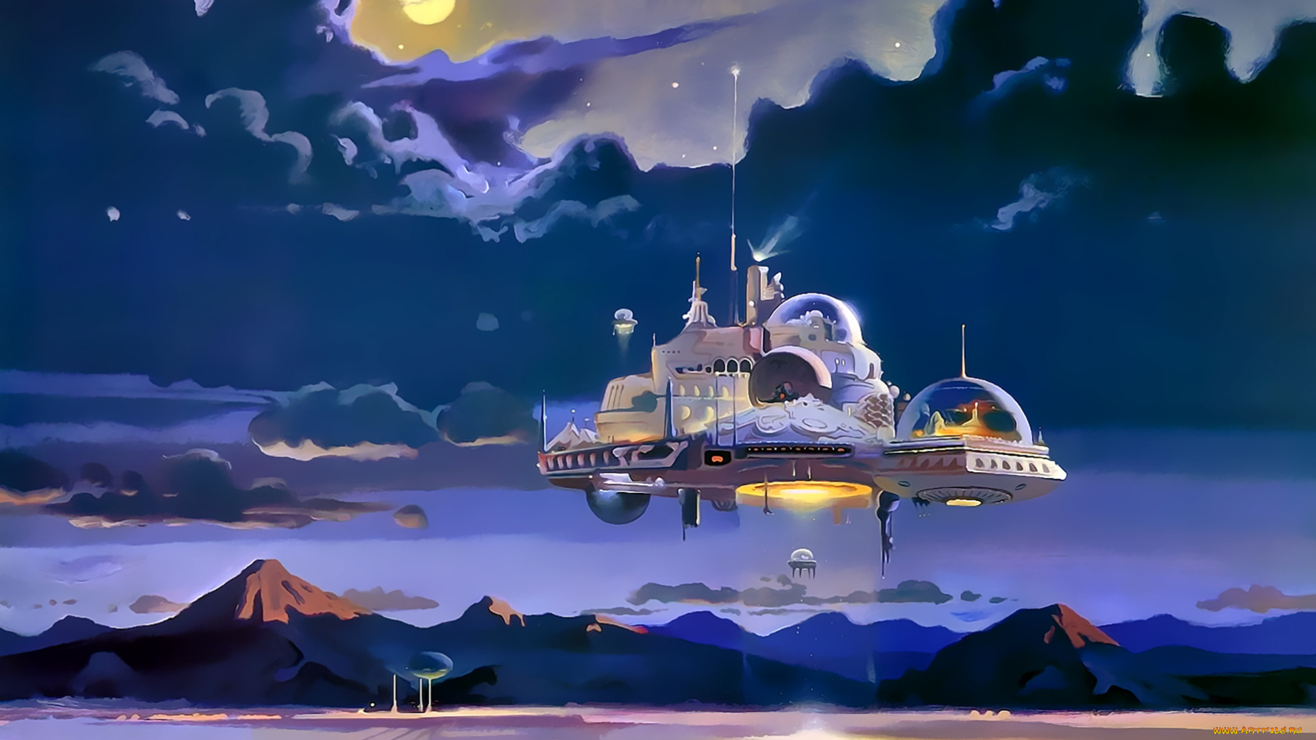 календари, фэнтези, планета, гора, облако, природа, calendar, 2019