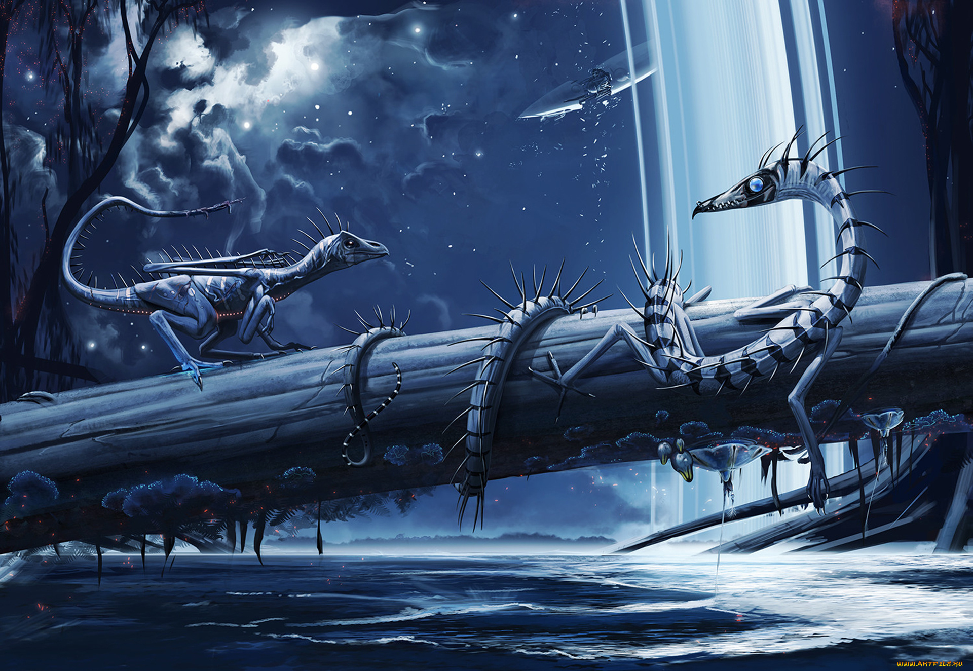 фэнтези, существа, alex, ries, монстр, существо, чудище, мир, космос