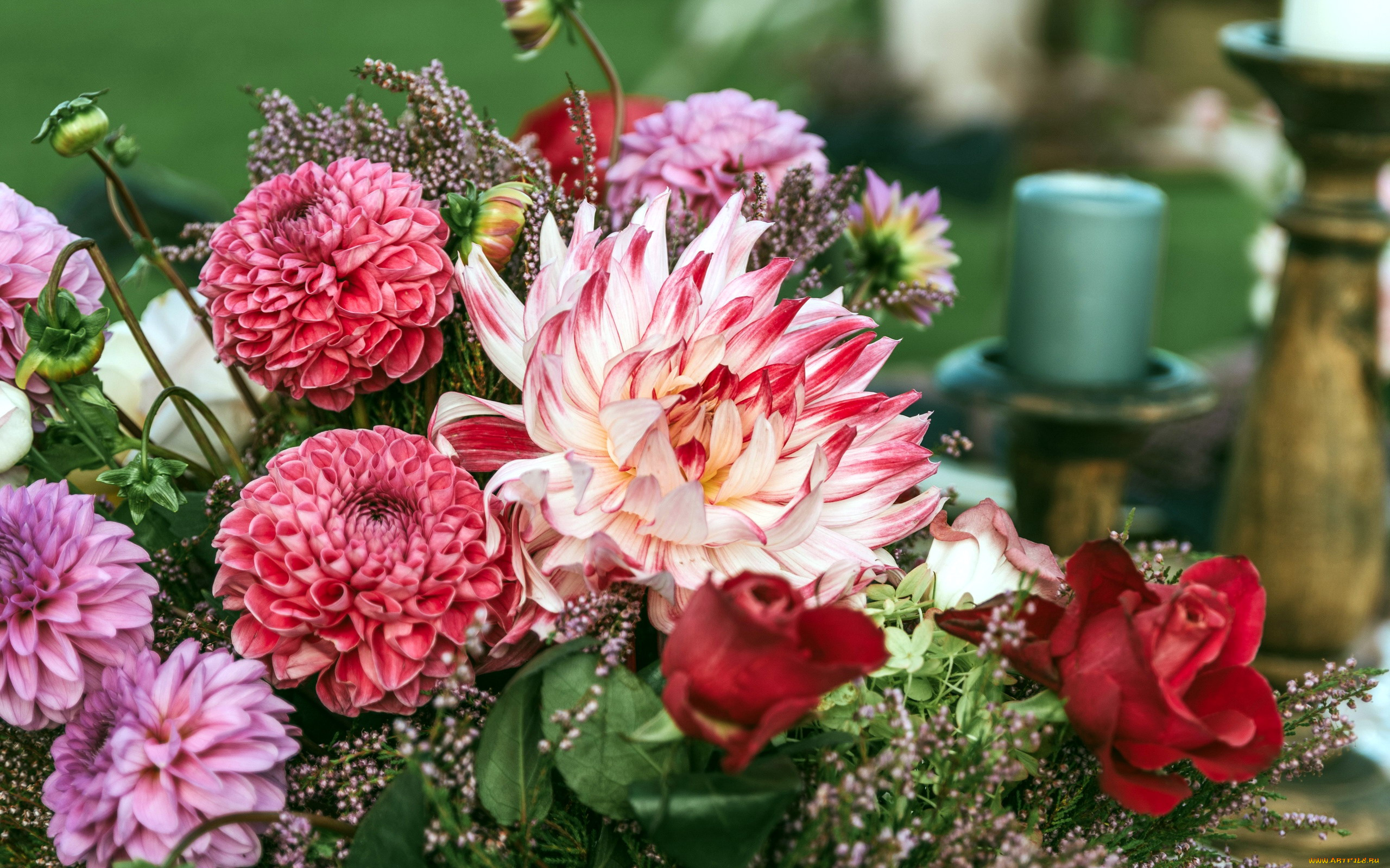 цветы, букеты, , композиции, георгины, розы