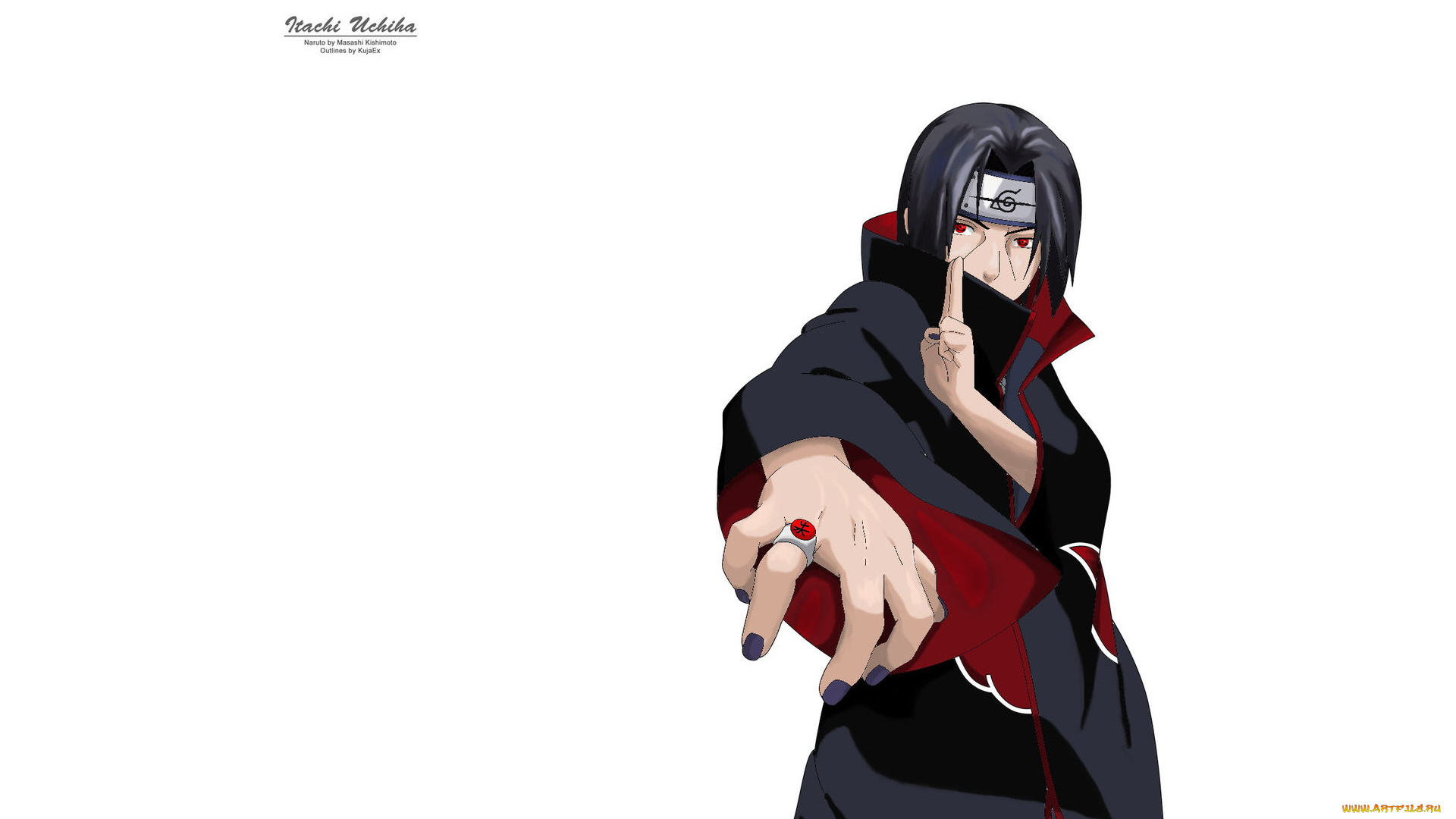 аниме, naruto, учиха, итачи, кольцо, плащ, акацки