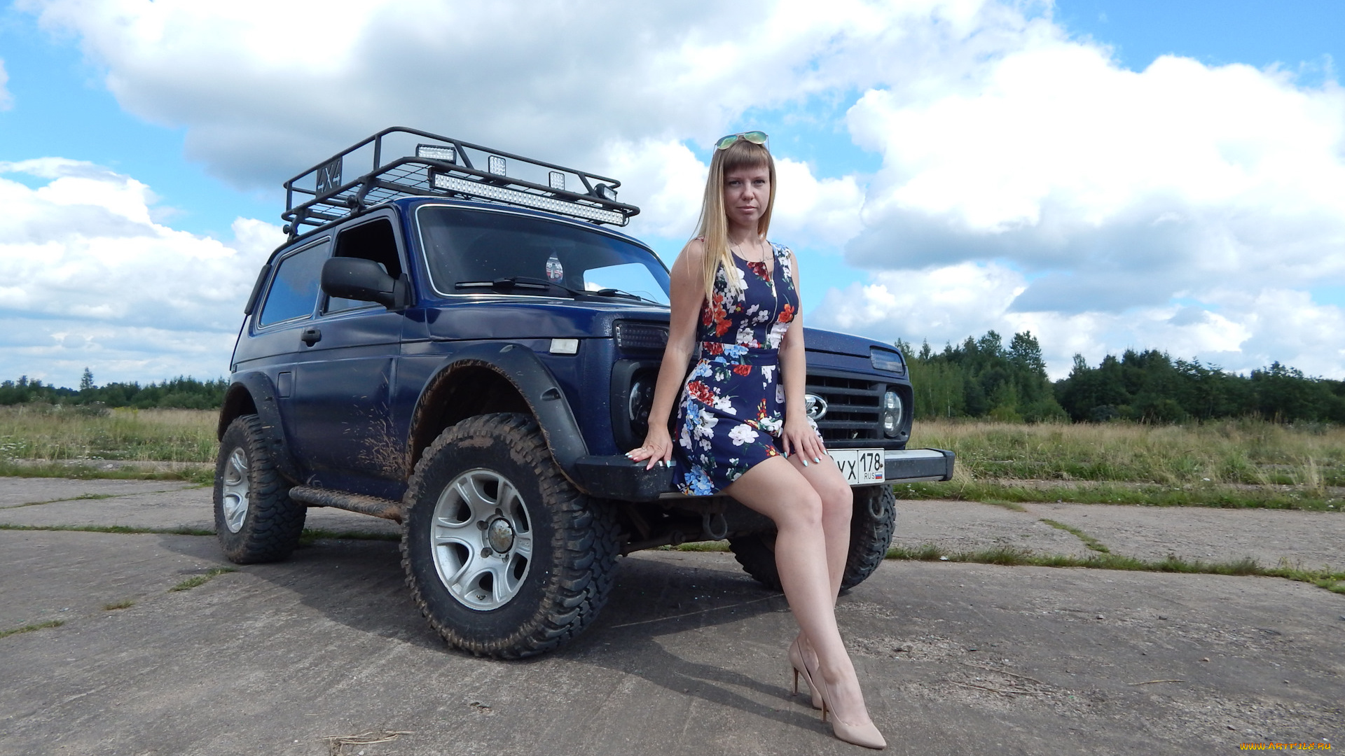 автомобили, -авто, с, девушками, lada, 4x4