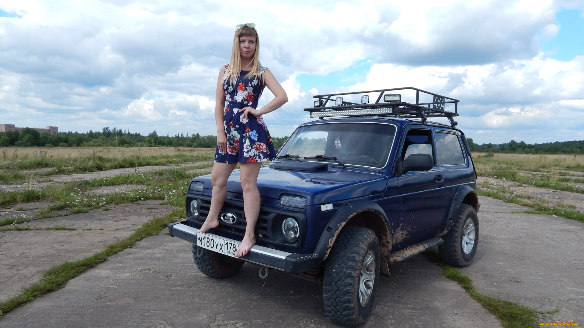 автомобили, -авто, с, девушками, lada, 4x4