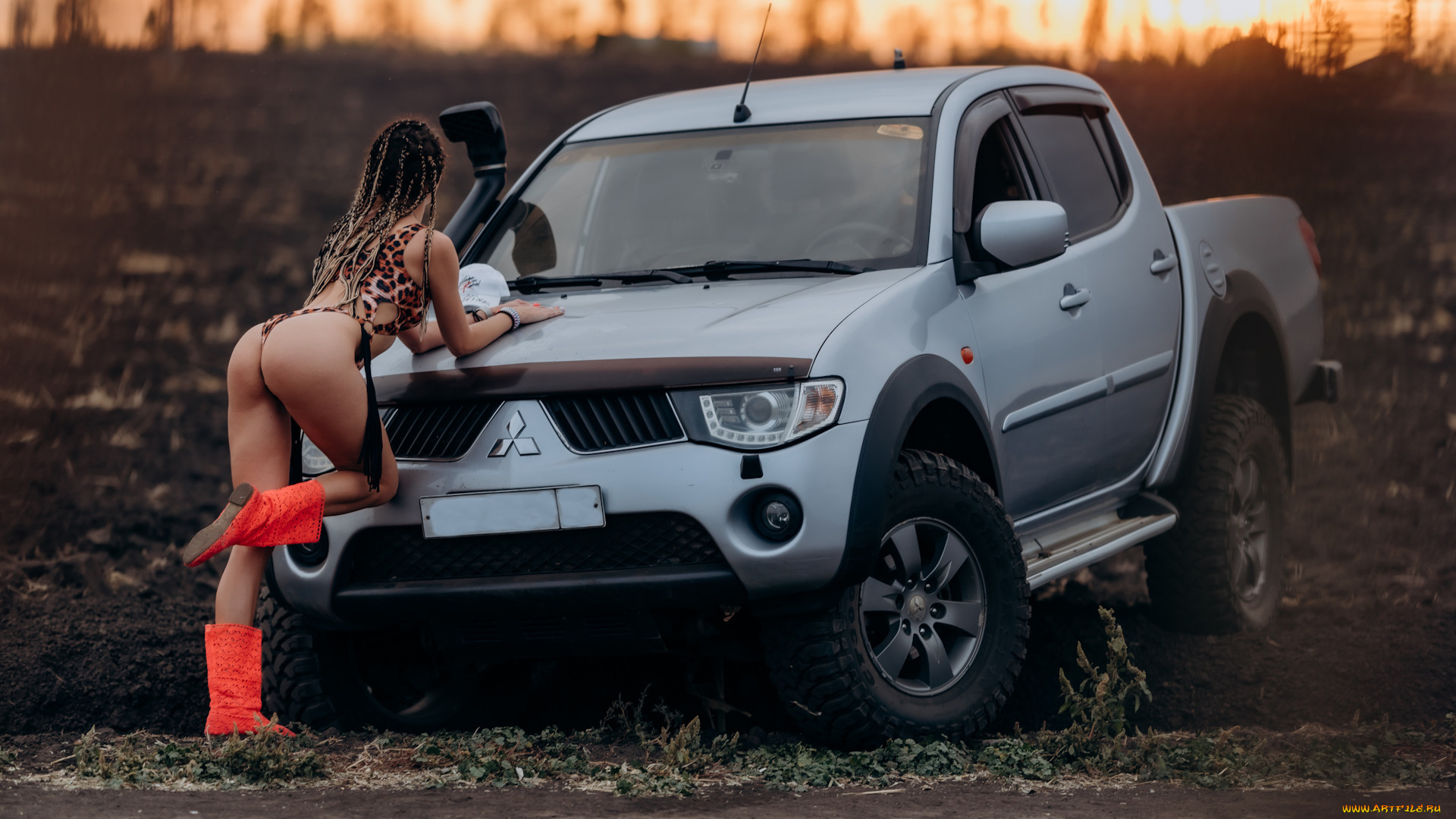 автомобили, -авто, с, девушками, mitsubishi