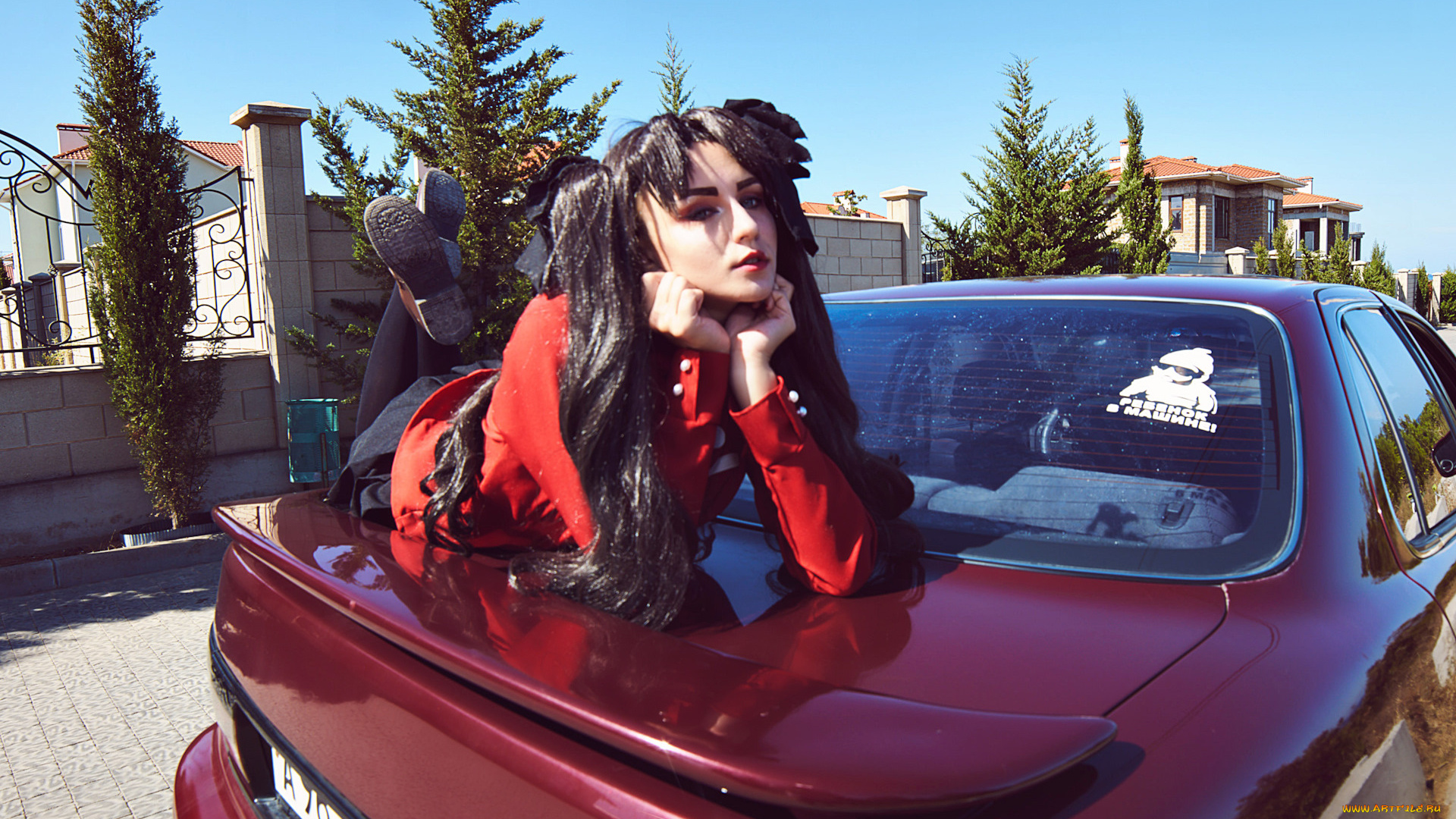 автомобили, -авто, с, девушками, toyota, camry