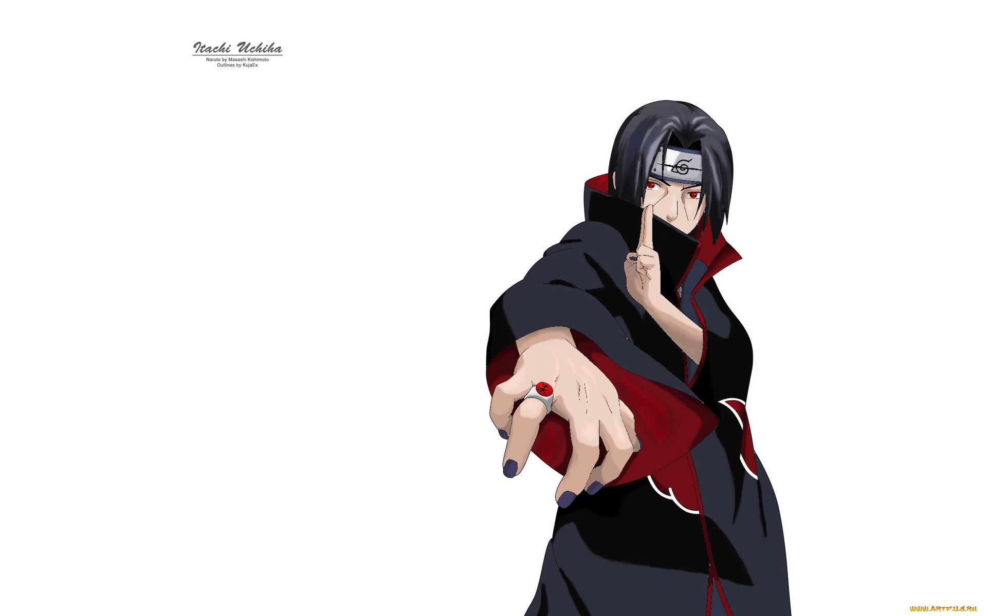 аниме, naruto, учиха, итачи, кольцо, плащ, акацки