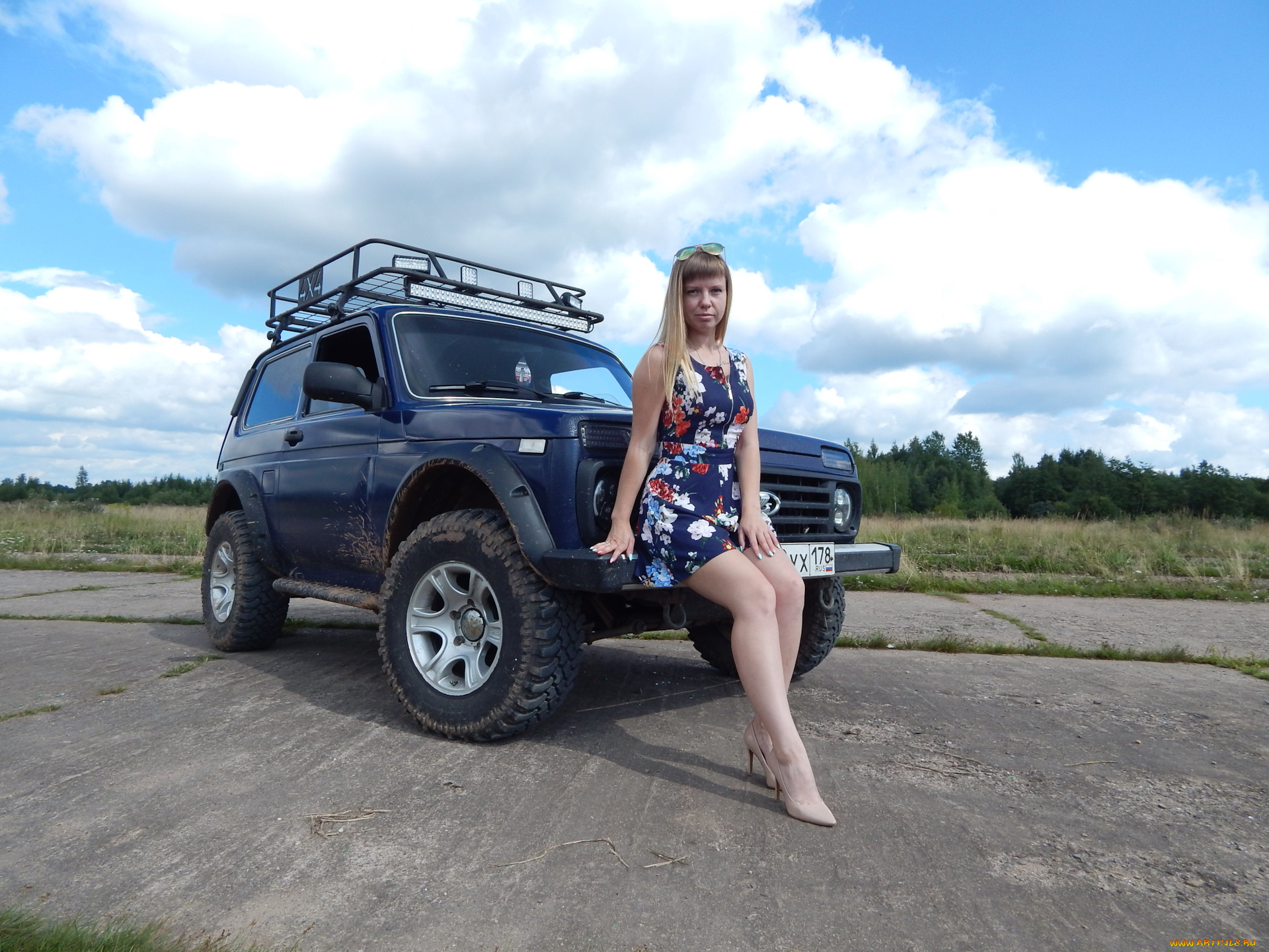 автомобили, -авто, с, девушками, lada, 4x4