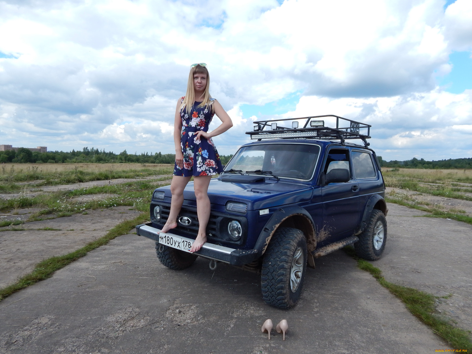 автомобили, -авто, с, девушками, lada, 4x4