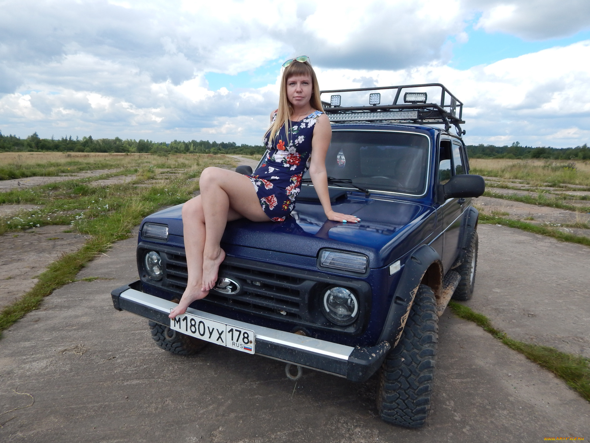 автомобили, -авто, с, девушками, lada, 4x4