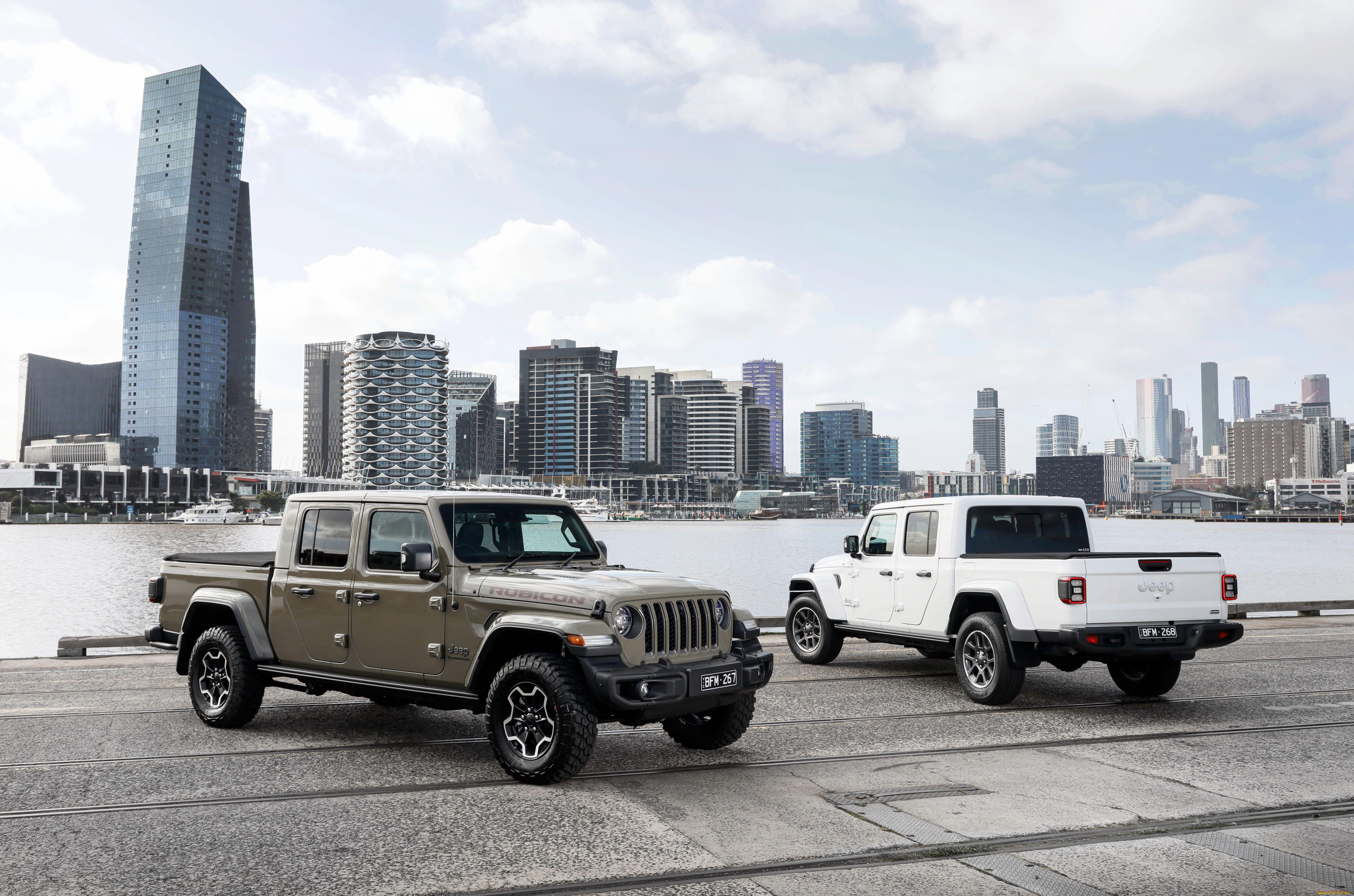 автомобили, jeep, город, gladiator, overland, 2020, внедорожник, панорама