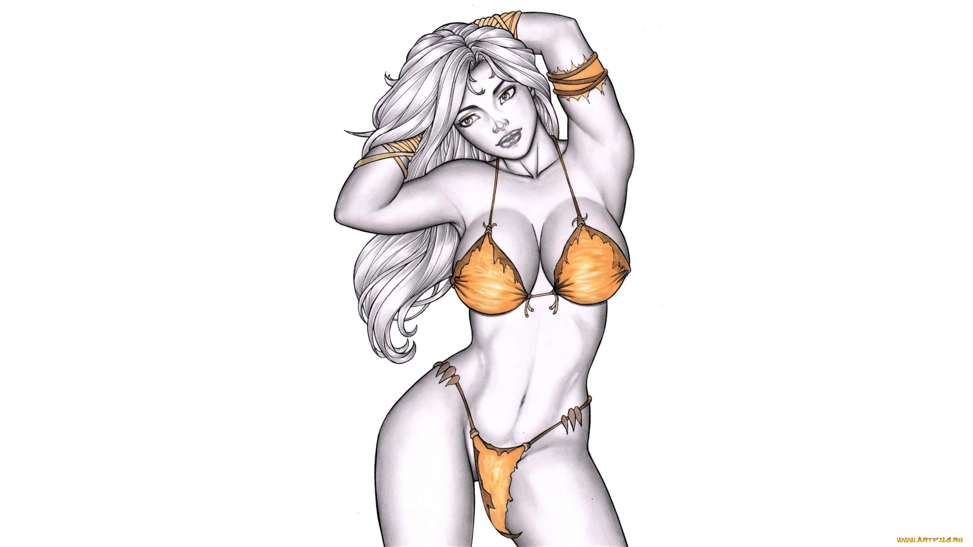 рисованное, elberty, oliveira, девушка, фон