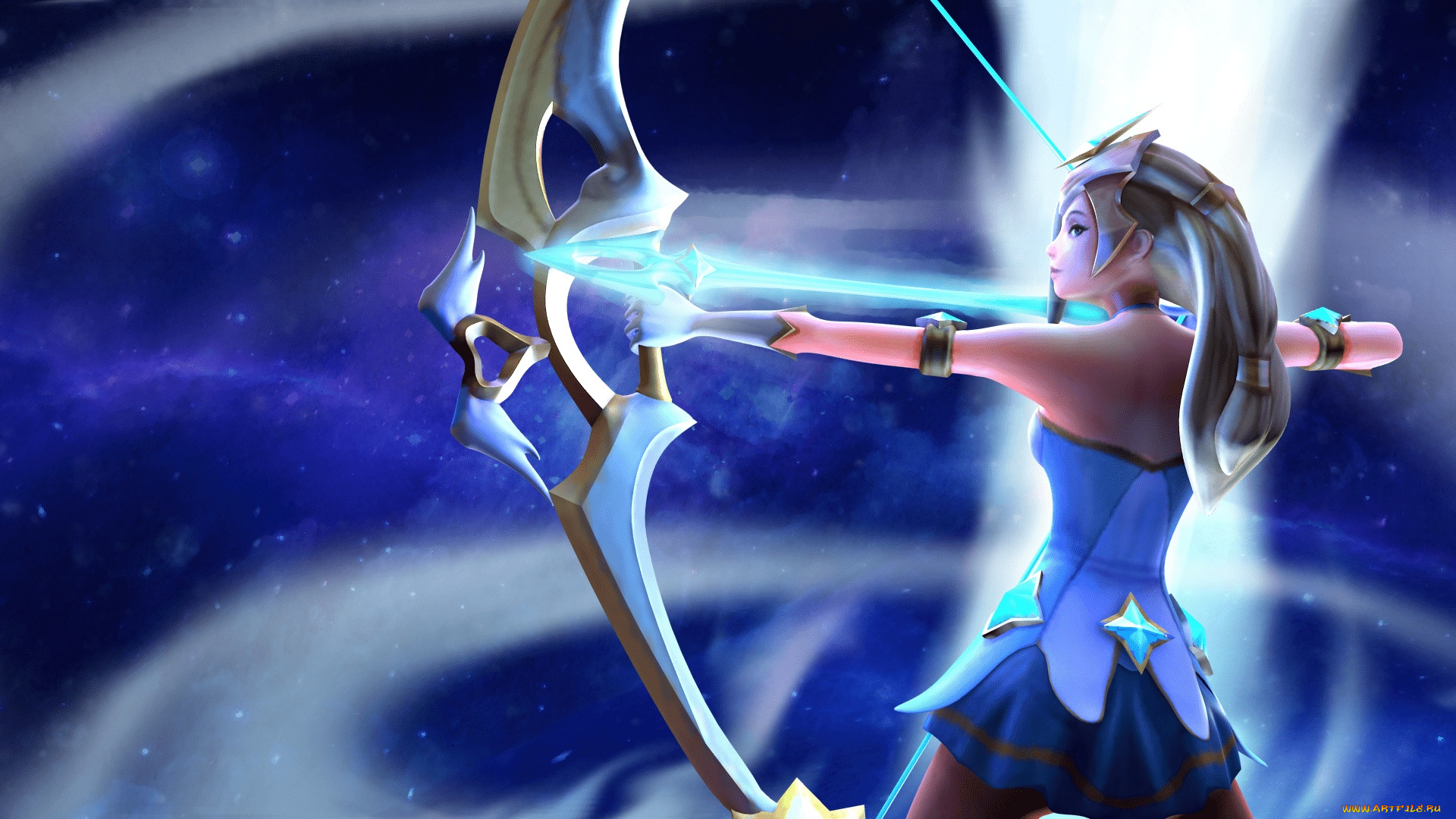 видео, игры, league, of, legends, ashe, лук