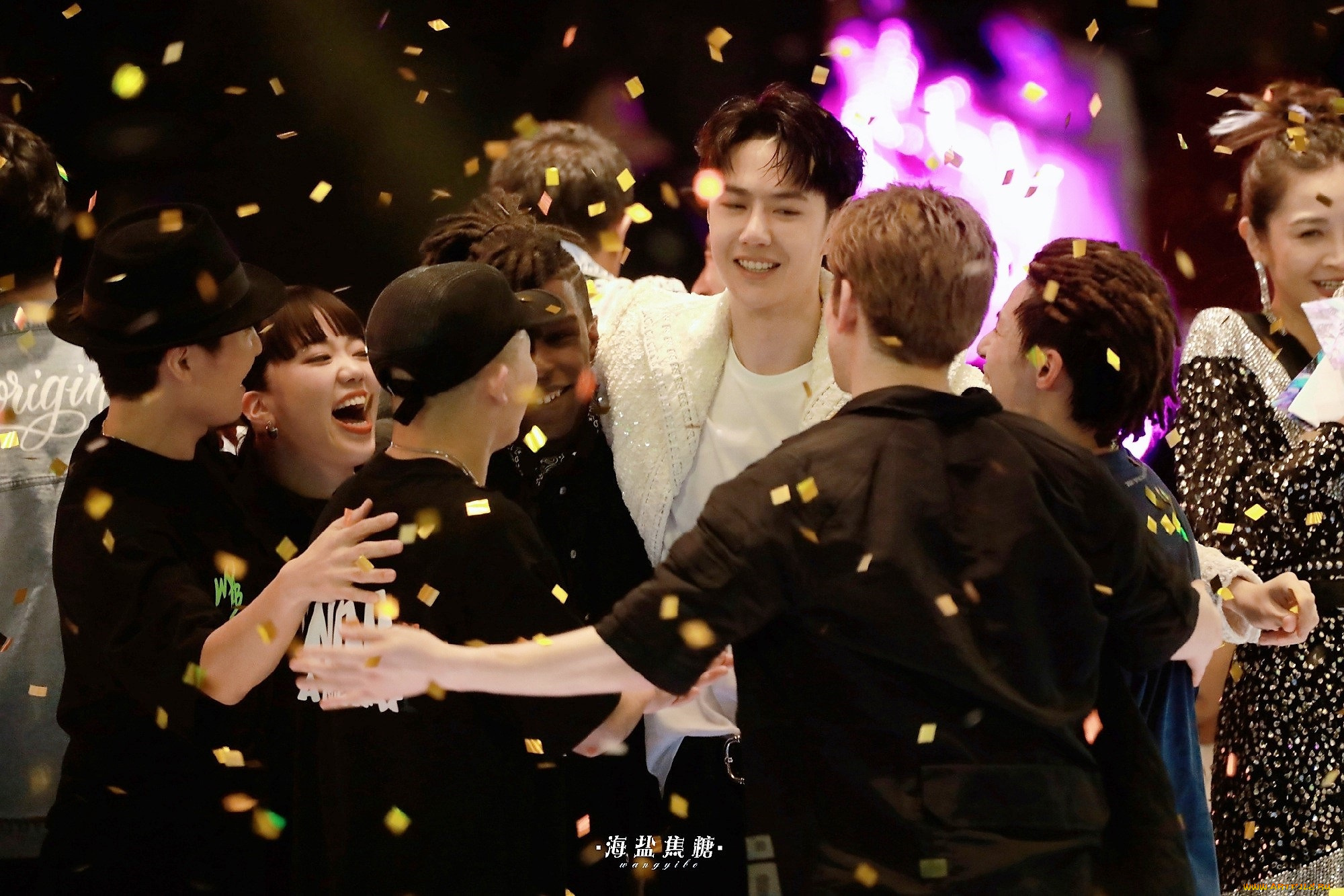 разное, знаменитости, команда, радость, конфетти