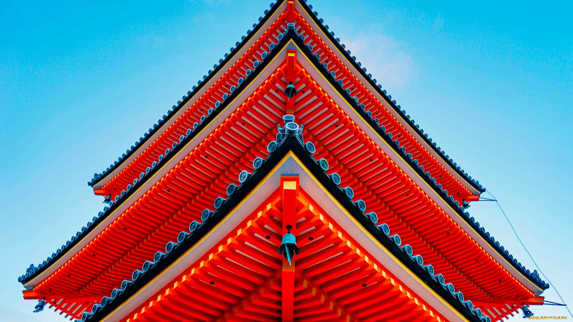 города, -, здания, , дома, азиатская, архитектура, красный, цвет, япония, lisheng, chang