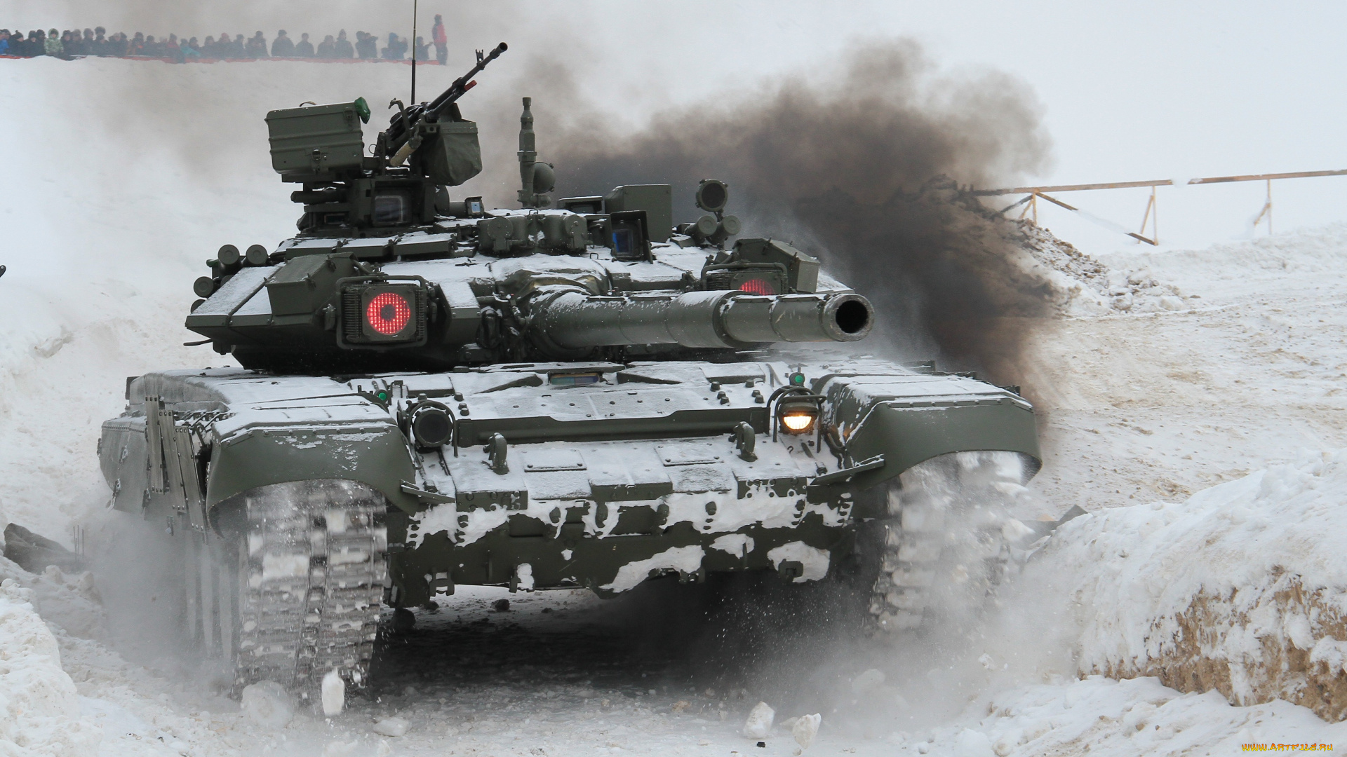 техника, военная, техника, снег, танк, вооруженные, силы, полигон, т90