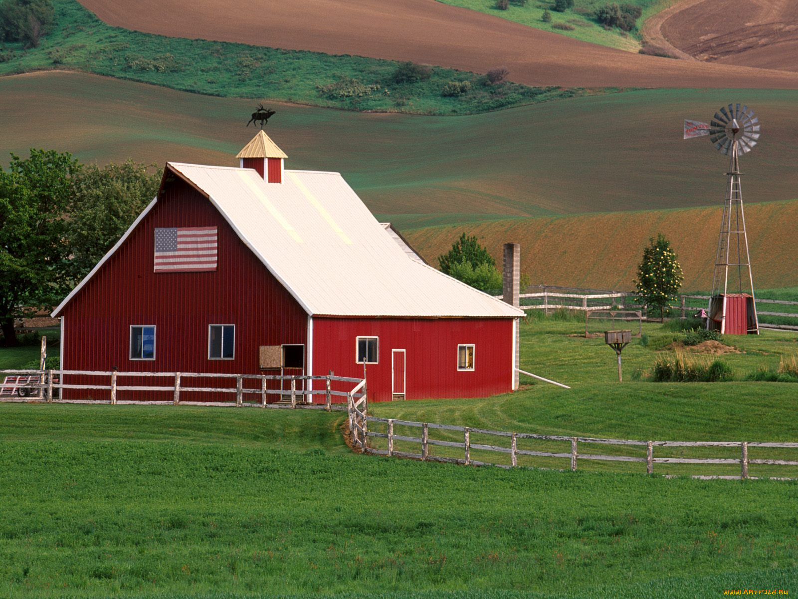 palouse, farm, country, eastern, washington, разное, сооружения, постройки