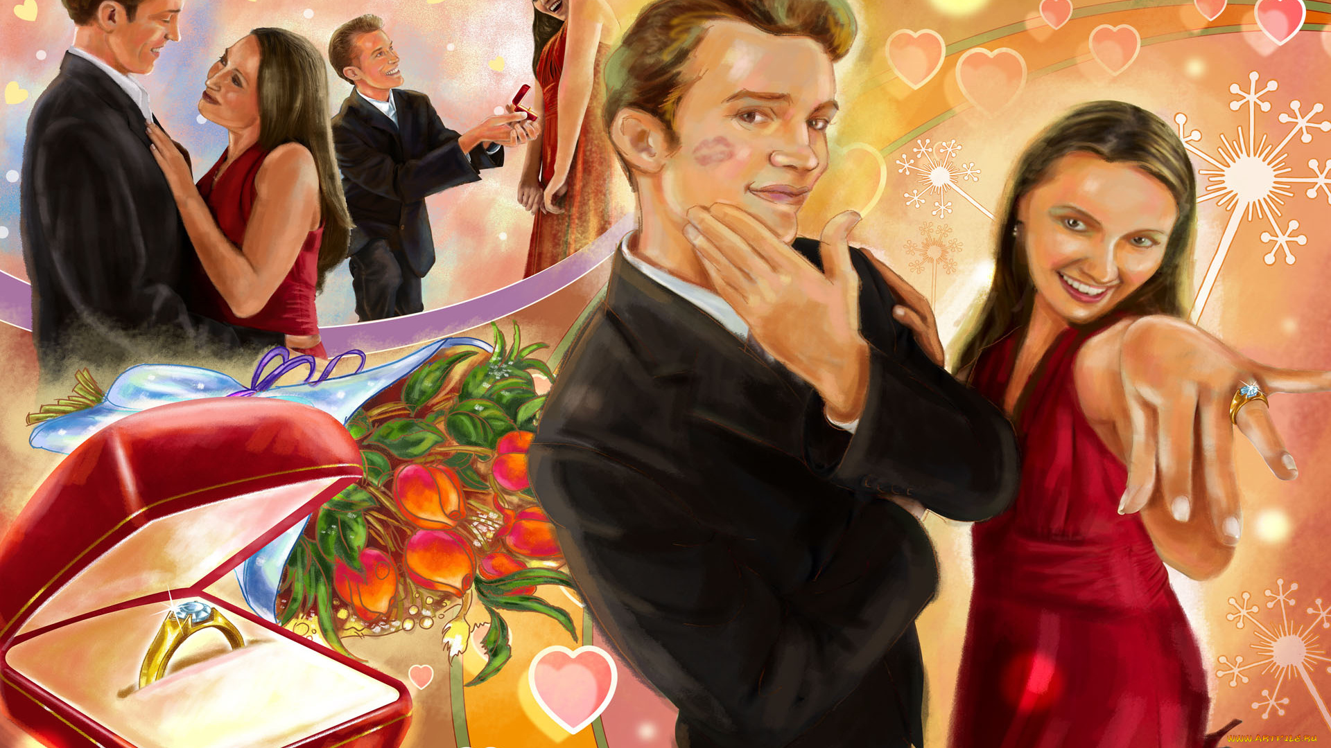 рисованные, люди