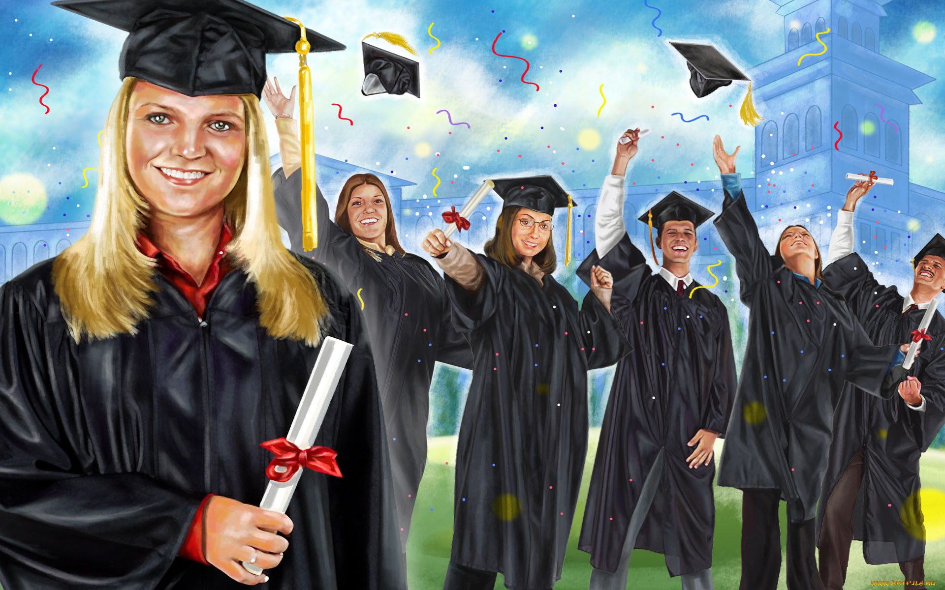 рисованные, люди