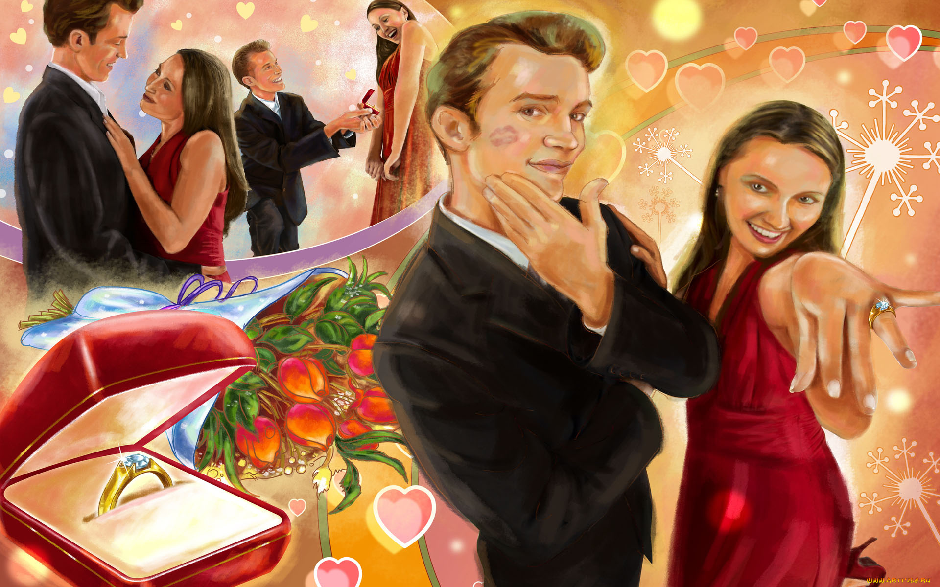 рисованные, люди